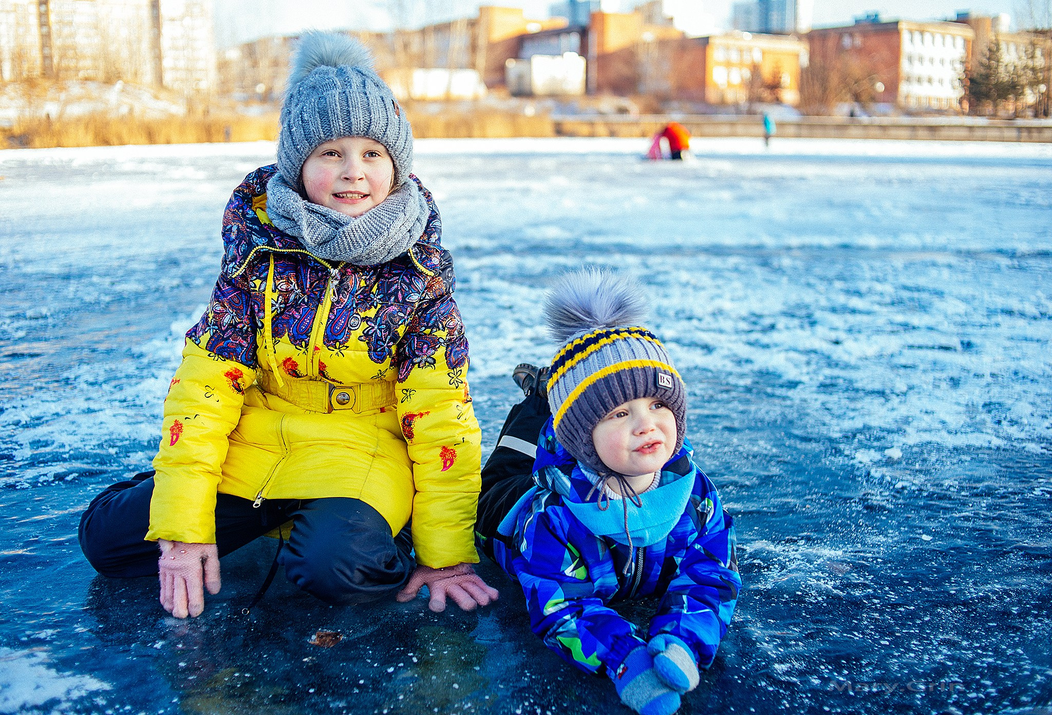 Зимняя фотопрогулка на мещерском озере с мандаринами. Детский и семейный фотограф, фотограф мероприятий Нижний Новгород