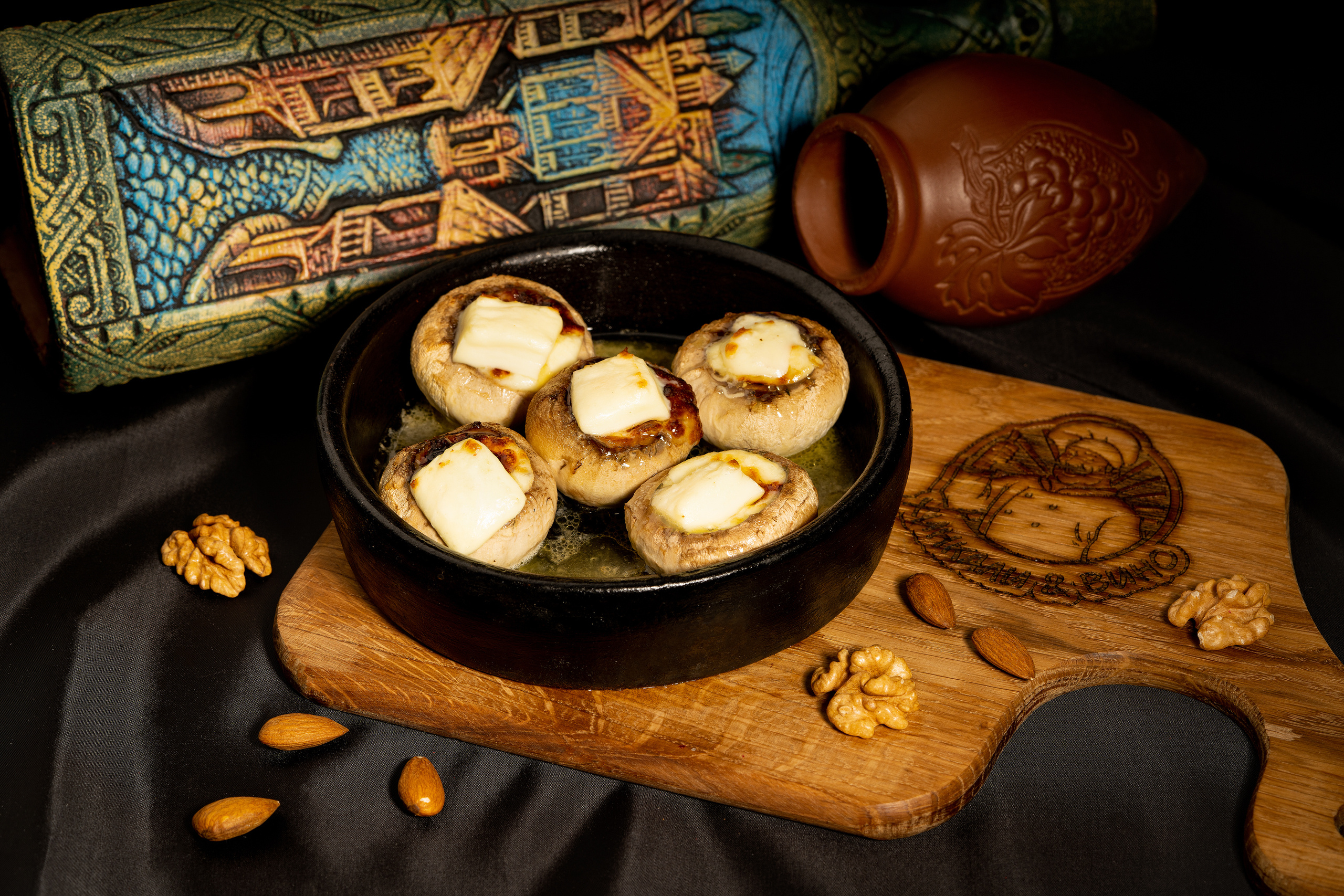 фотографии запеченных шампиньонов от фуд фотографа России