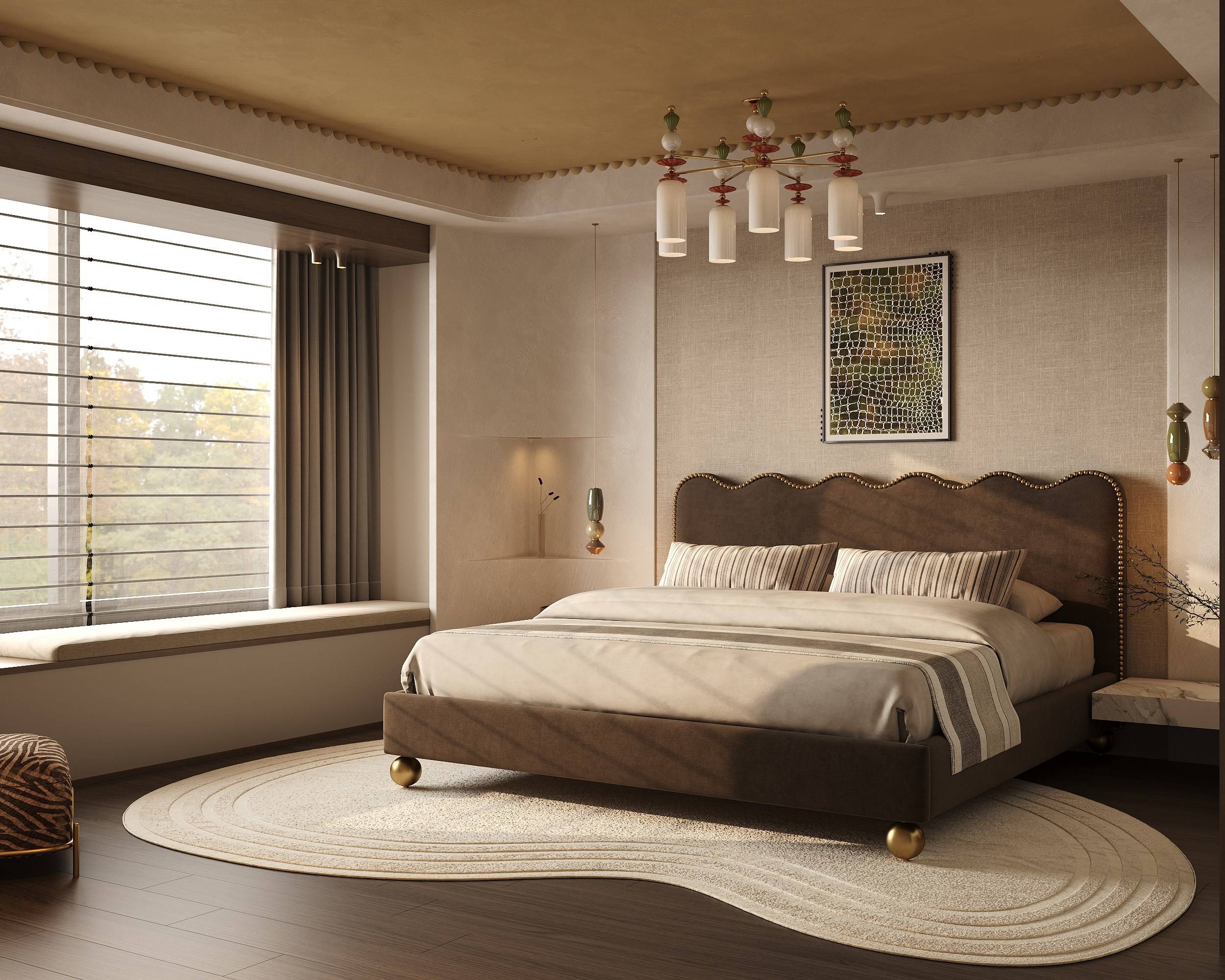 Cozy bedroom. Solovets visualization