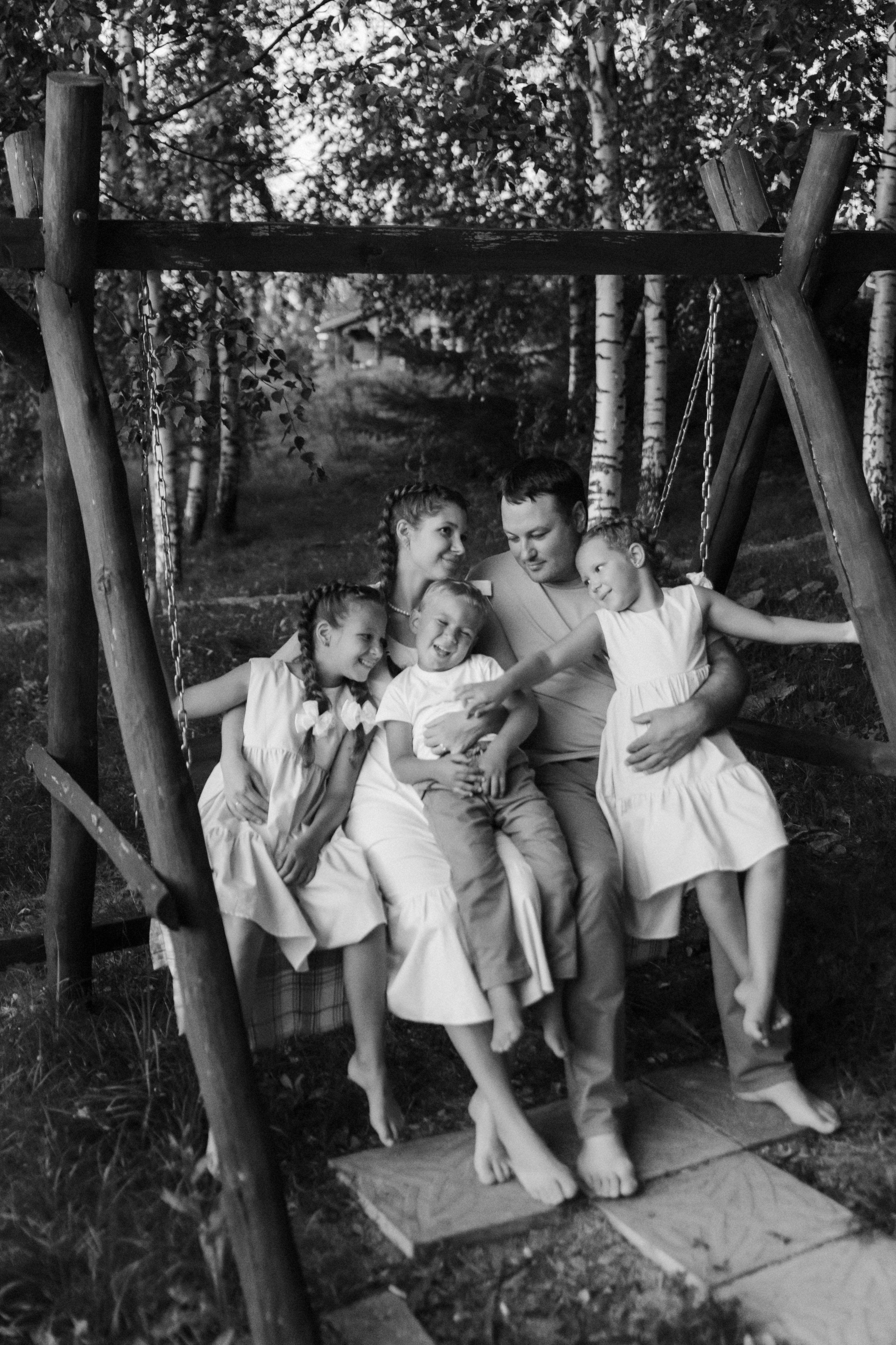 Олег, Вика, Варя, Маша и Тима. Семейный фотограф • Домашние съемки в Нижнем Новгороде