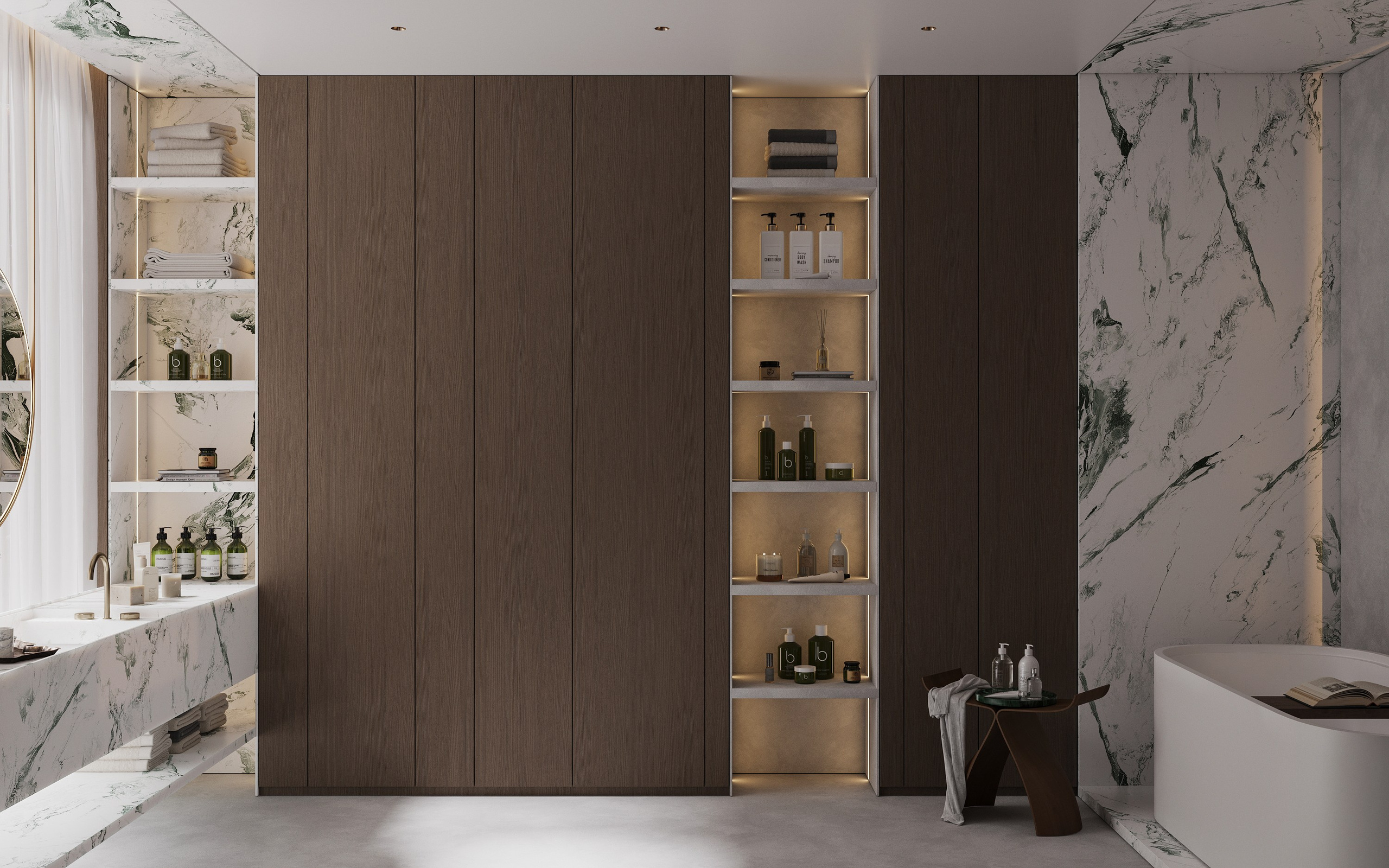 Ванная комната с панорамным окном. 3D визуализатор