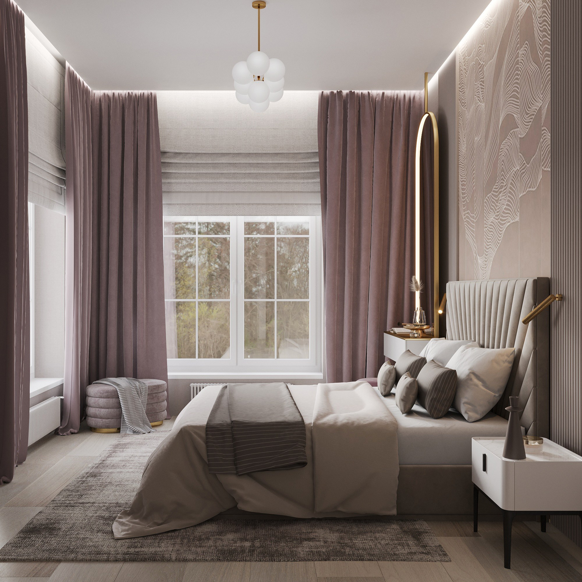 Второй этаж 2-х этажного дома. Интерьерный 3Д Визуализатор Маргарита Оберемко