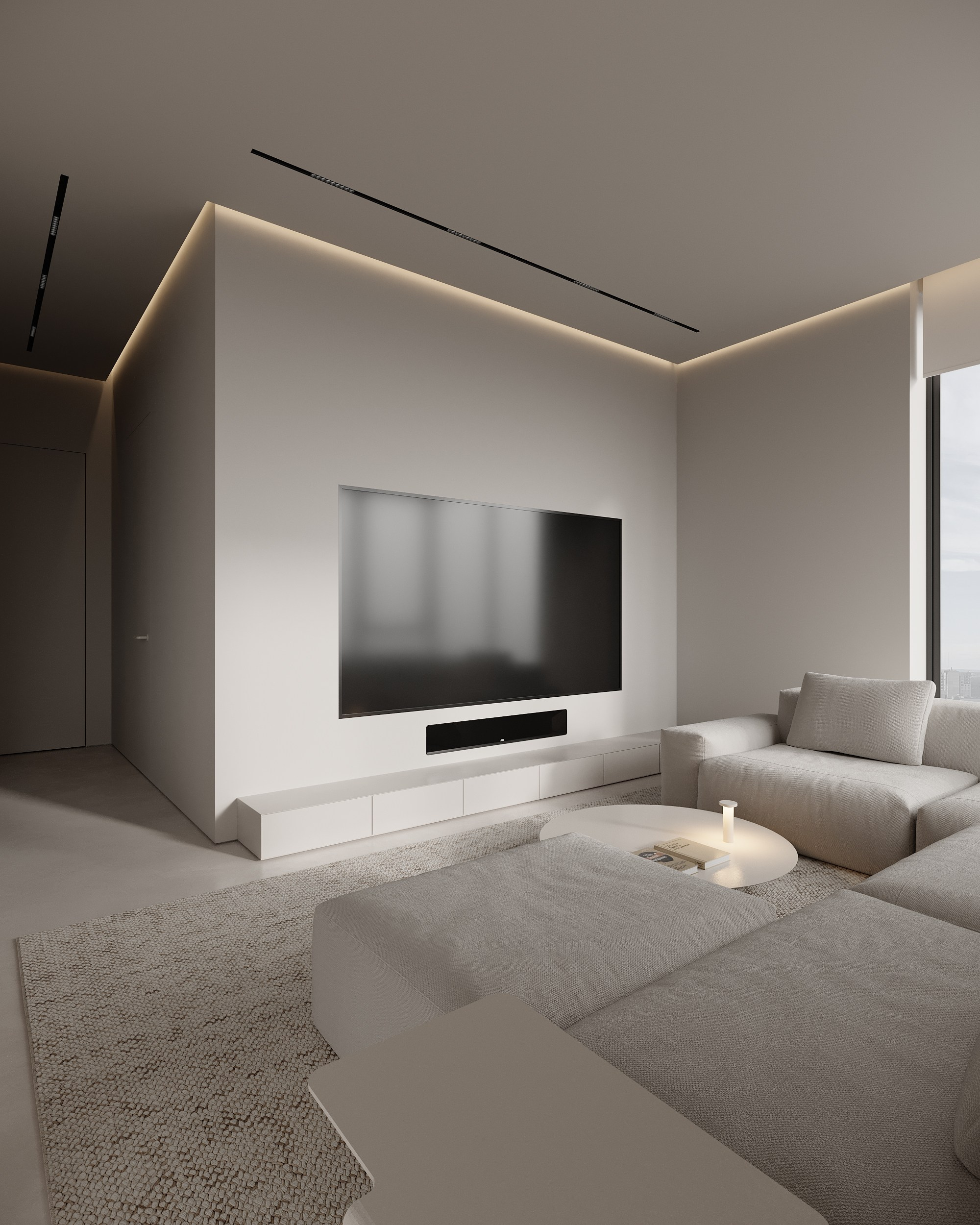 Монохромный интерьер просторной квартиры в Москве. Дизайн интерьера Санкт-Петербург | Москва | Калининград