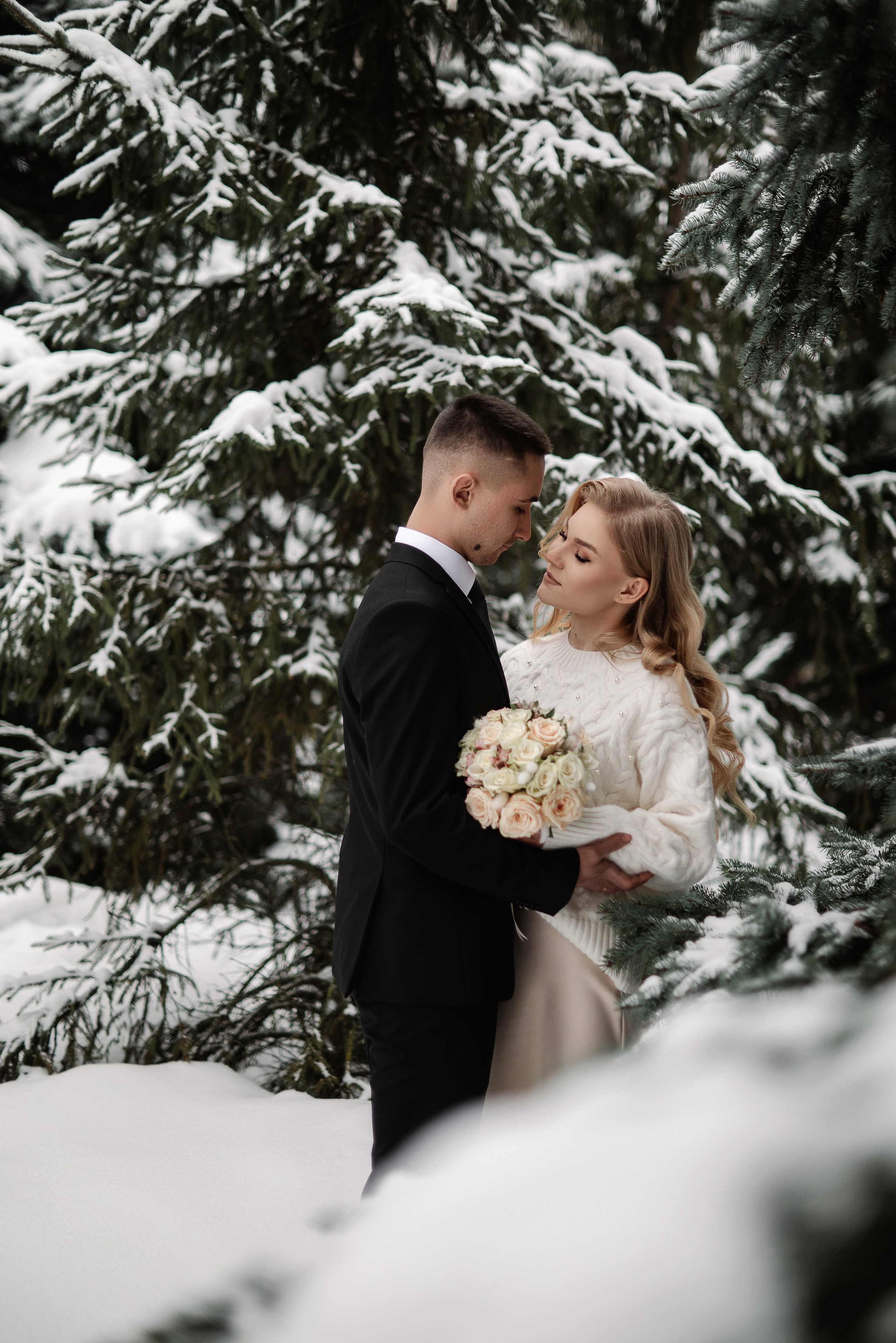 Александра и Алексей, роспись и прогулка зимой. Свадебный и портретный фотограф в Липецке Юлия Свит