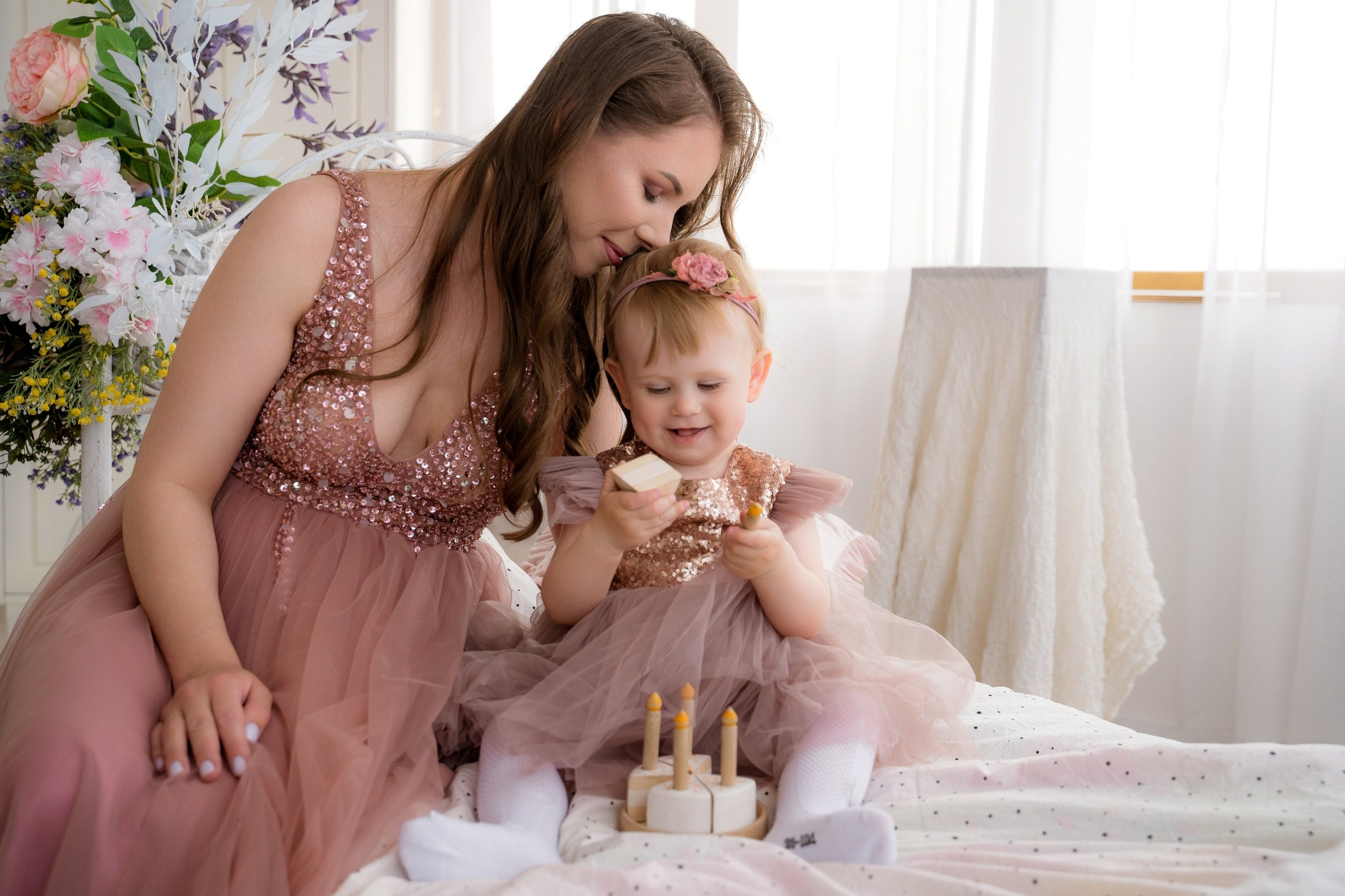 Платья Family look. Фотостудия Малина в городе Улан-Удэ. Фотограф Ирина Жарникова