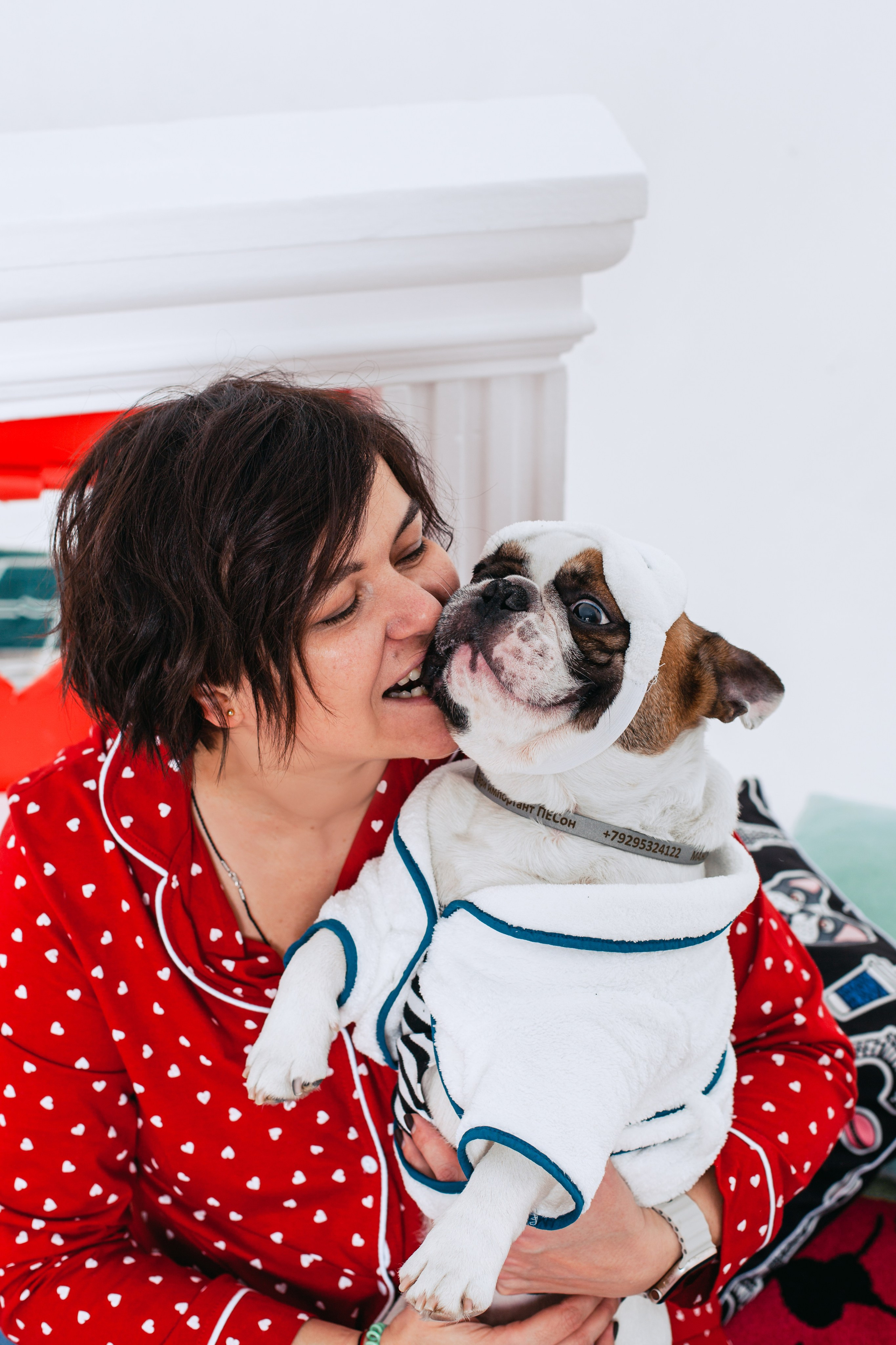 Пижамная вечеринка французских бульдогов и их хозяев. Фотограф-анималист Татьяна Степанова