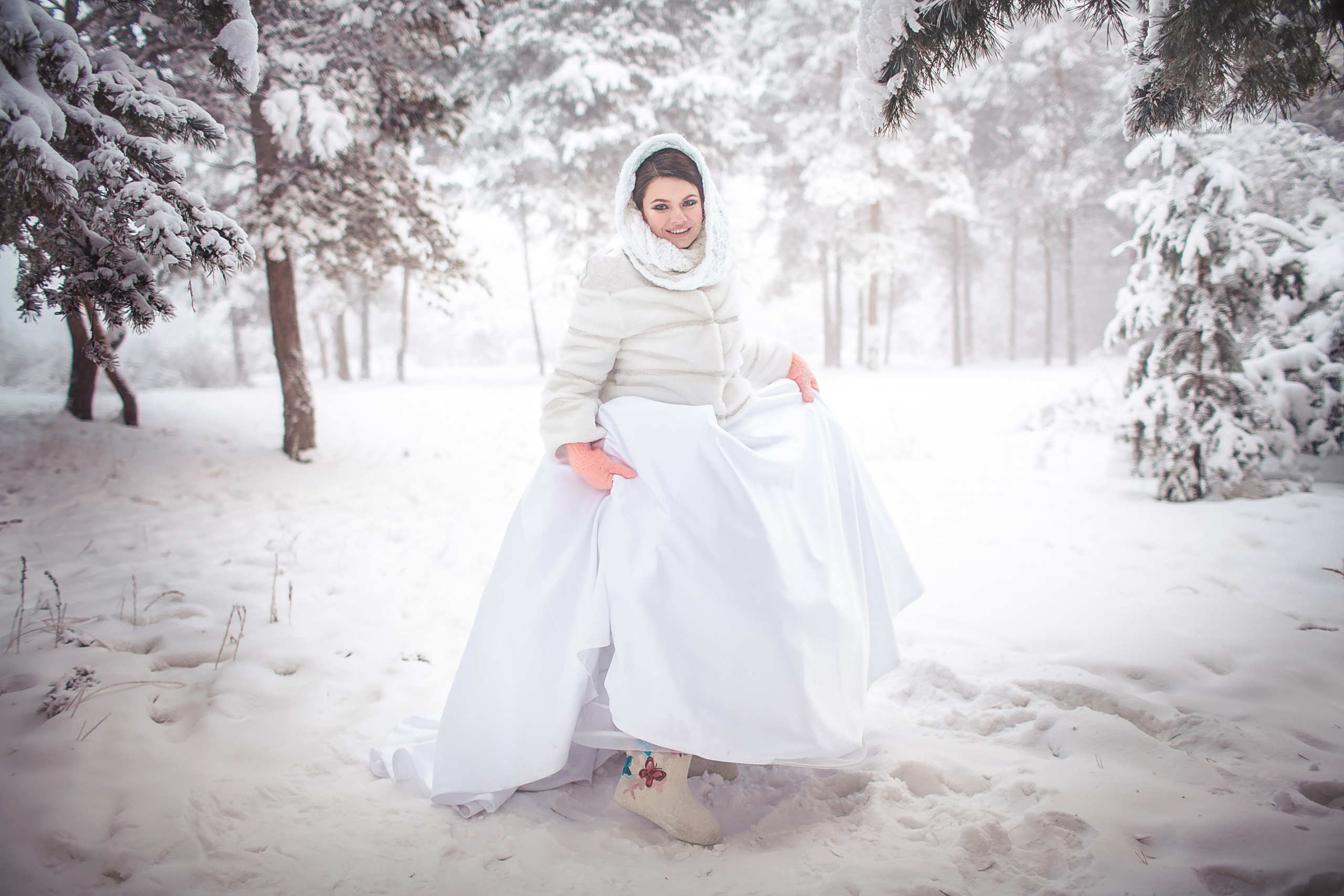 Зимнее свадебное фото. Фотограф Надежда Куин, Якутск