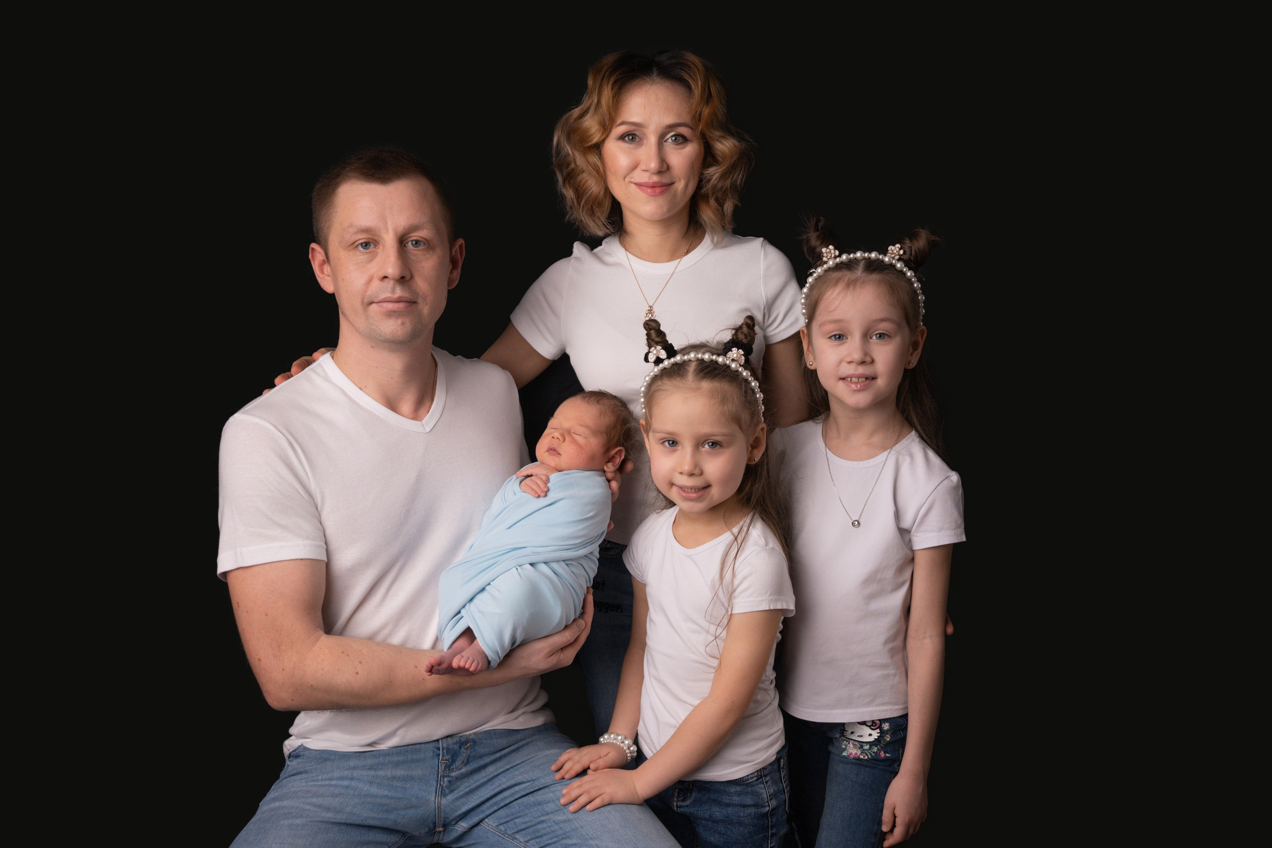 Саша, Эльвира, Евгений, Катя и Вика (на дому). Семейный и детский фотограф в Санкт-Петербурге Татьяна Горохова