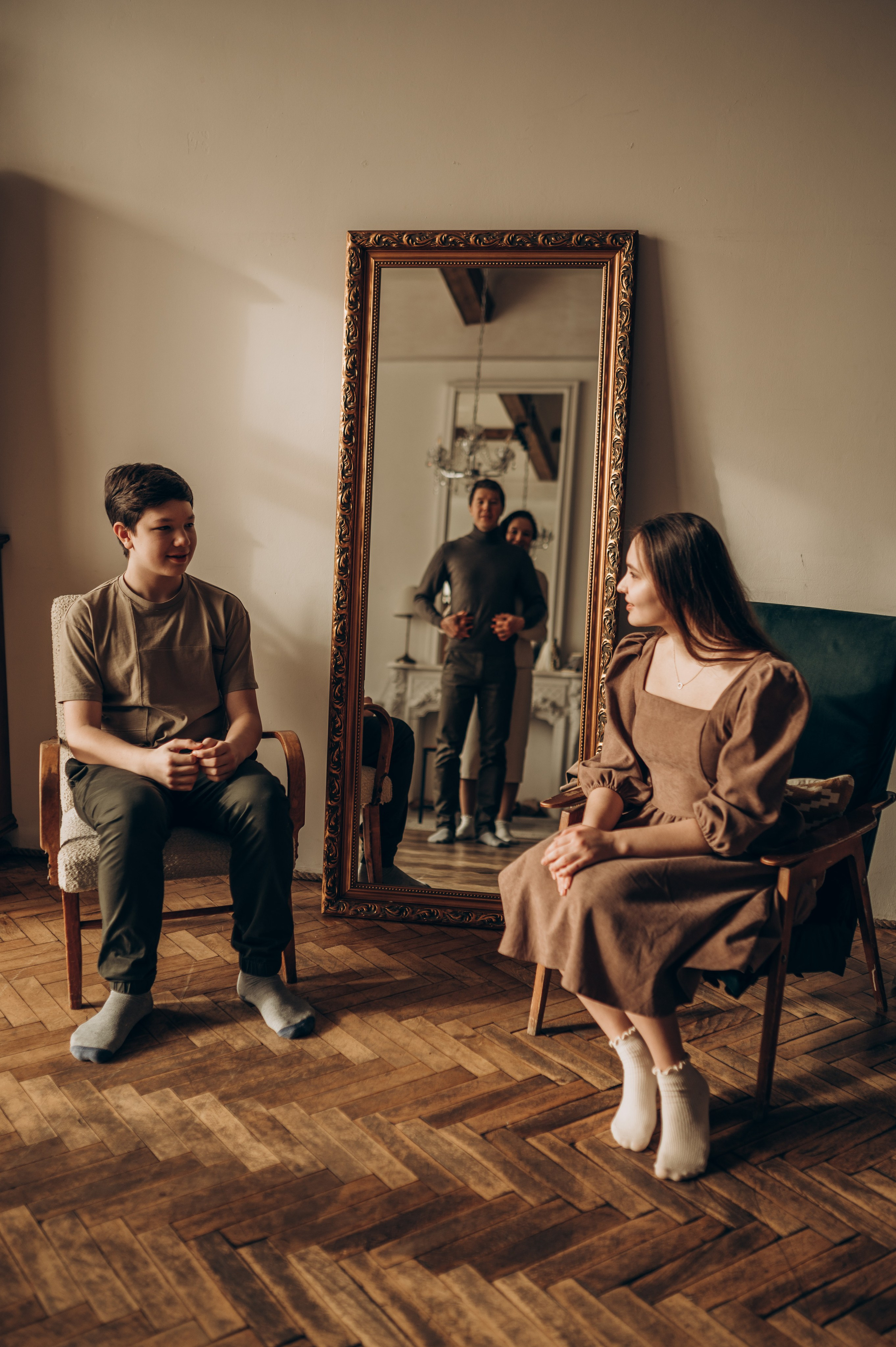 Уютная семейная съёмка в студии. Семейный фотограф в Домодедово и Москве Елена Пичугина