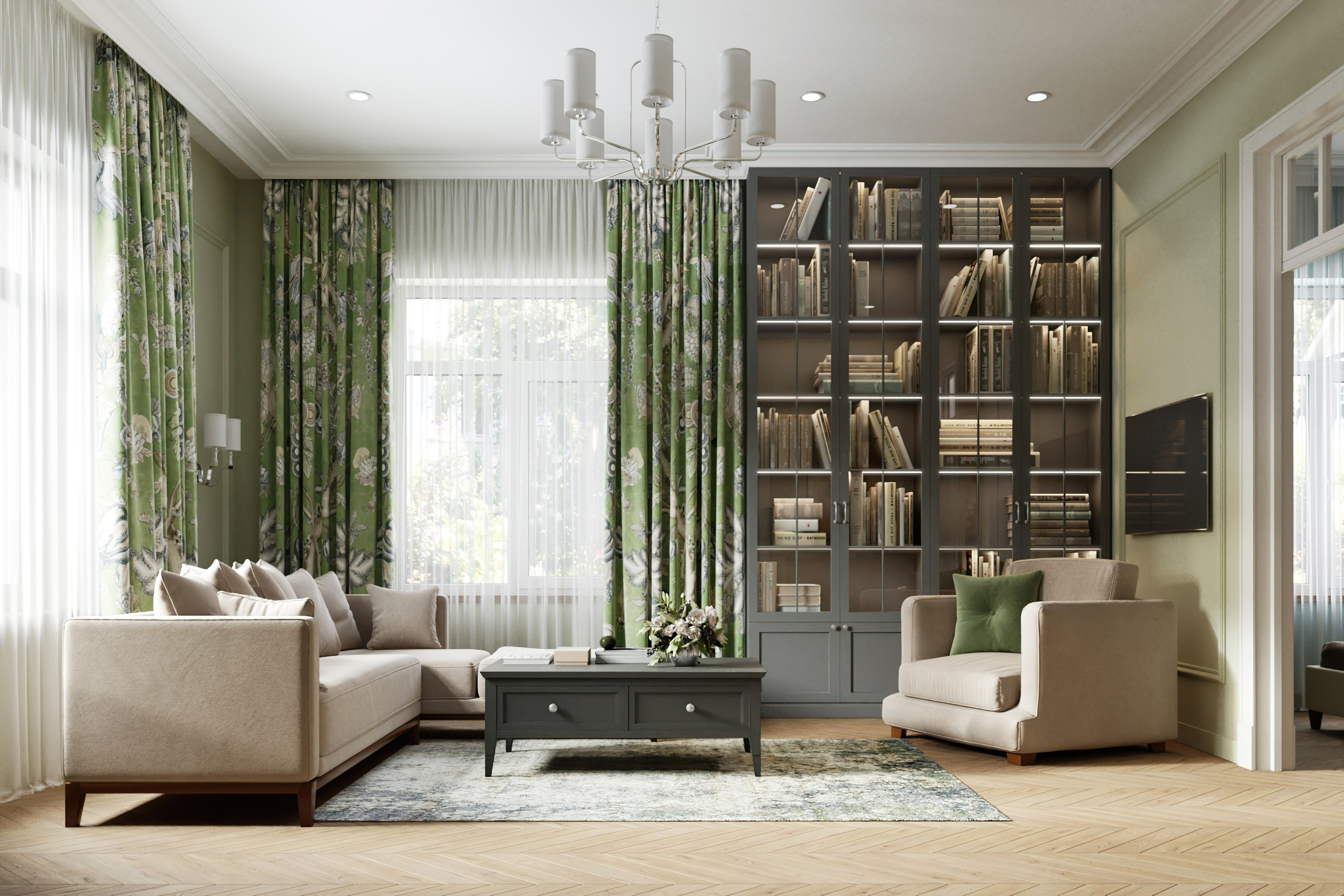 Визуализация студии 54 m². Заказать 3d визуализацию интерьеров — Дарья Веденёва