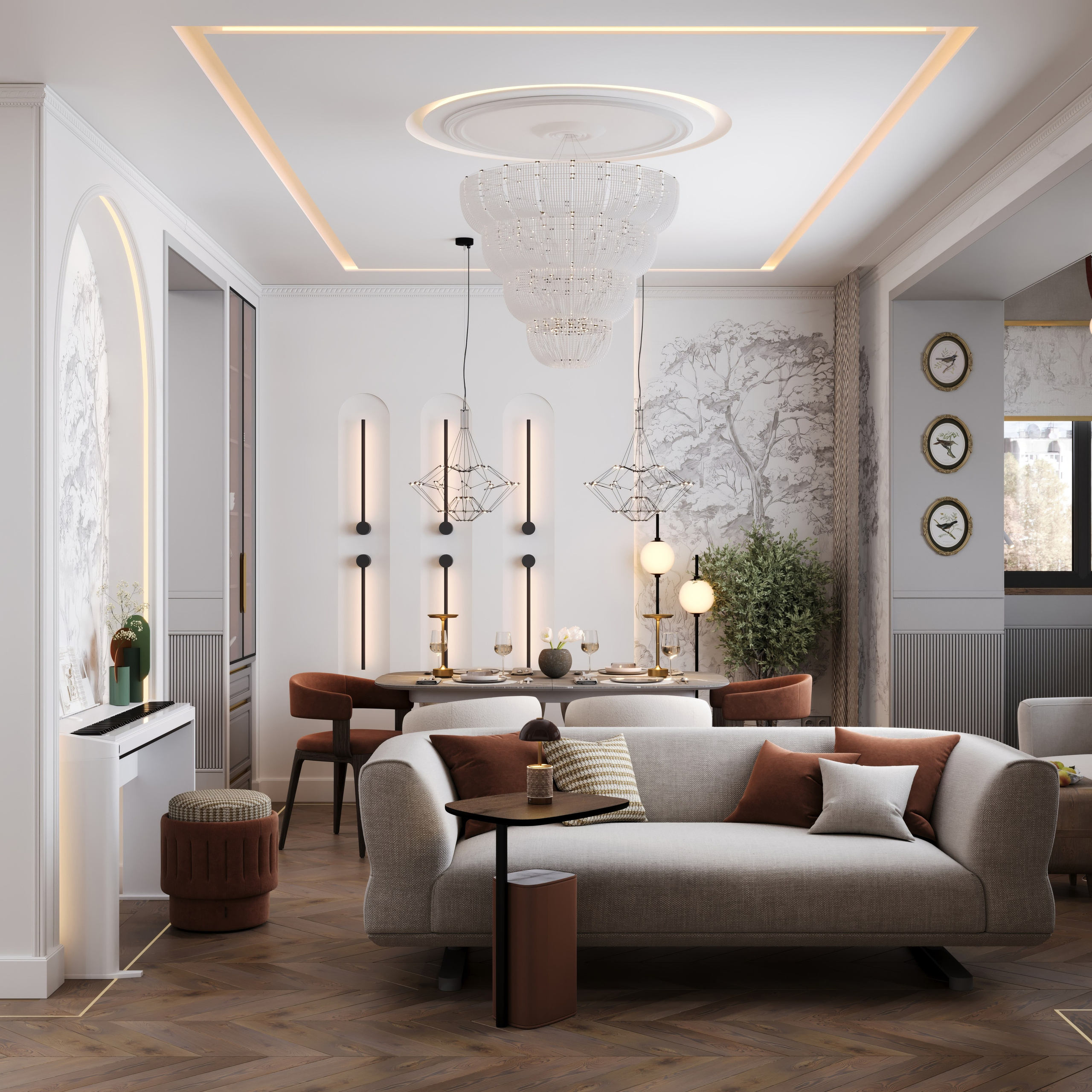 3D Визуализация квартиры пгт Заречье 62.7 m². Заказать 3Д визуализацию интерьеров — Дарья Веденёва