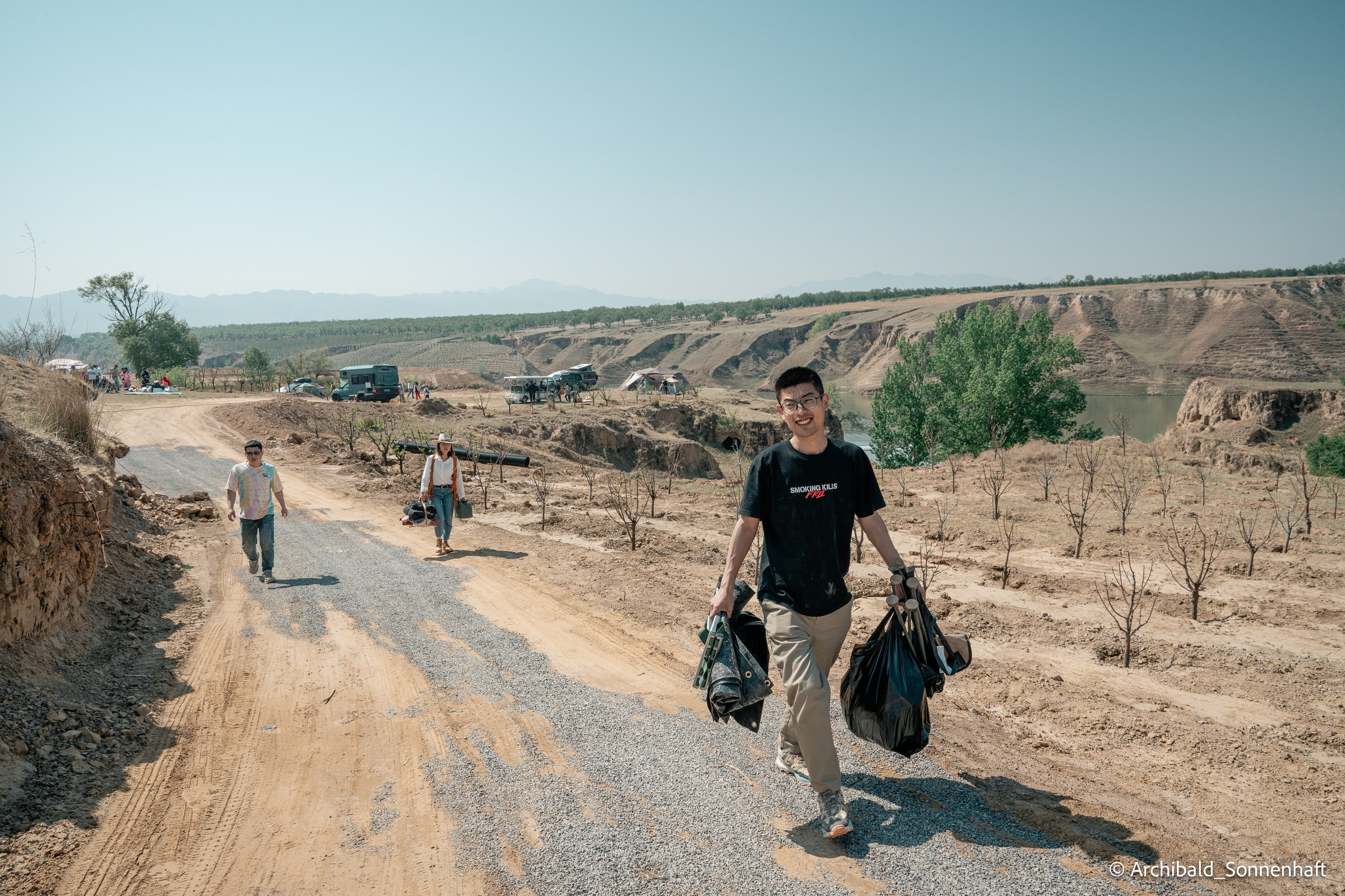 Auto-trip to Datong, Camp. Photographer in Guangzhou, China. Archibald Sonnenhaft