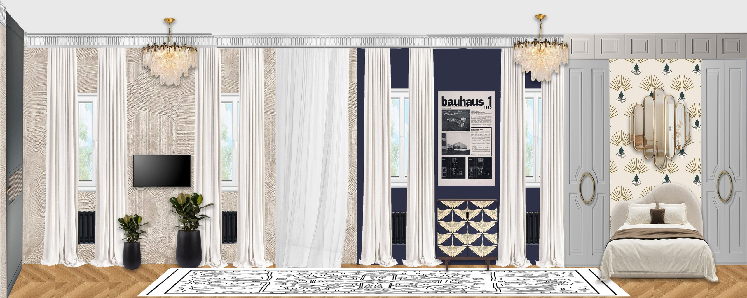 «Современная классика для роскошной жизни». Modern Muf: студия интерьерного дизайна