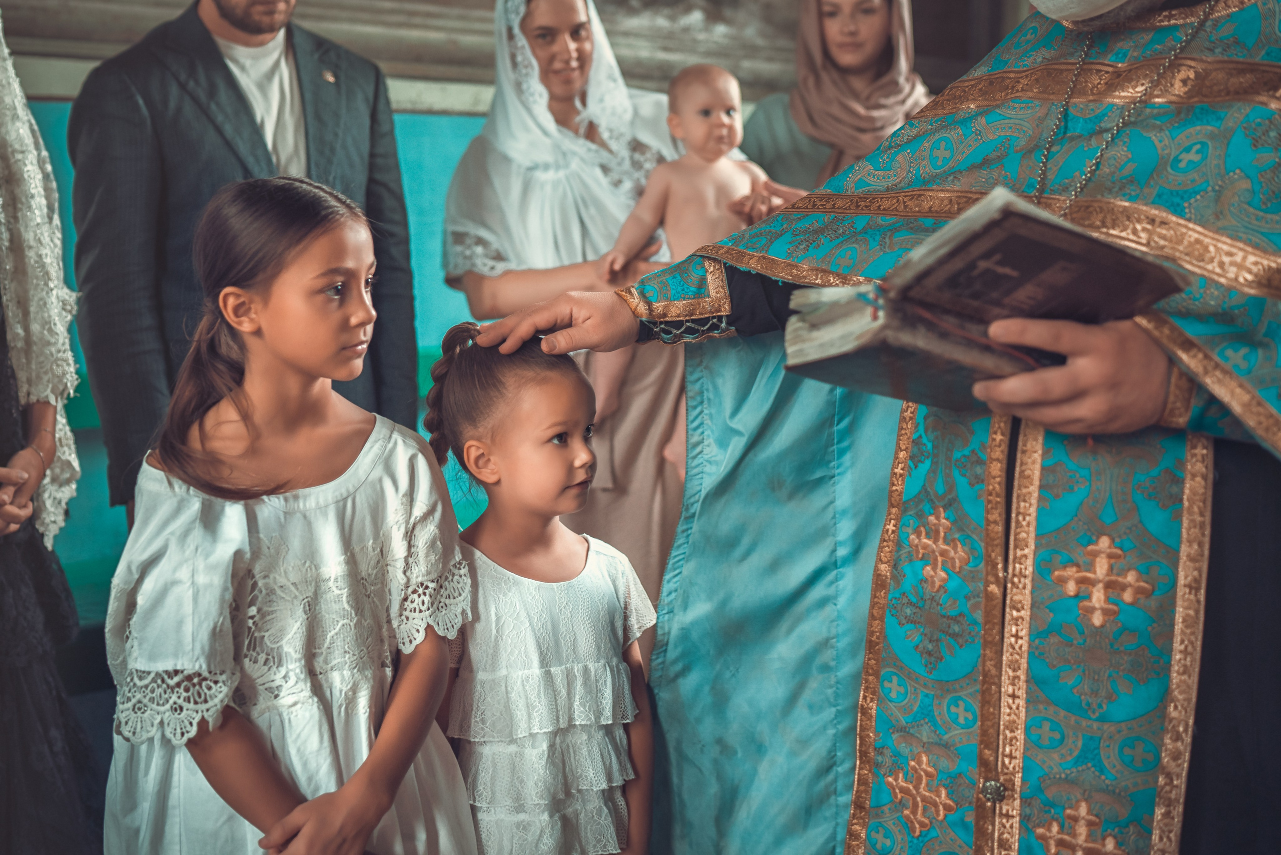 Крещение Валерии, Алисы и Полины, Храм Преображения Господня, Ростовская обл. Фотограф на крещение и венчание Ирина Доценко