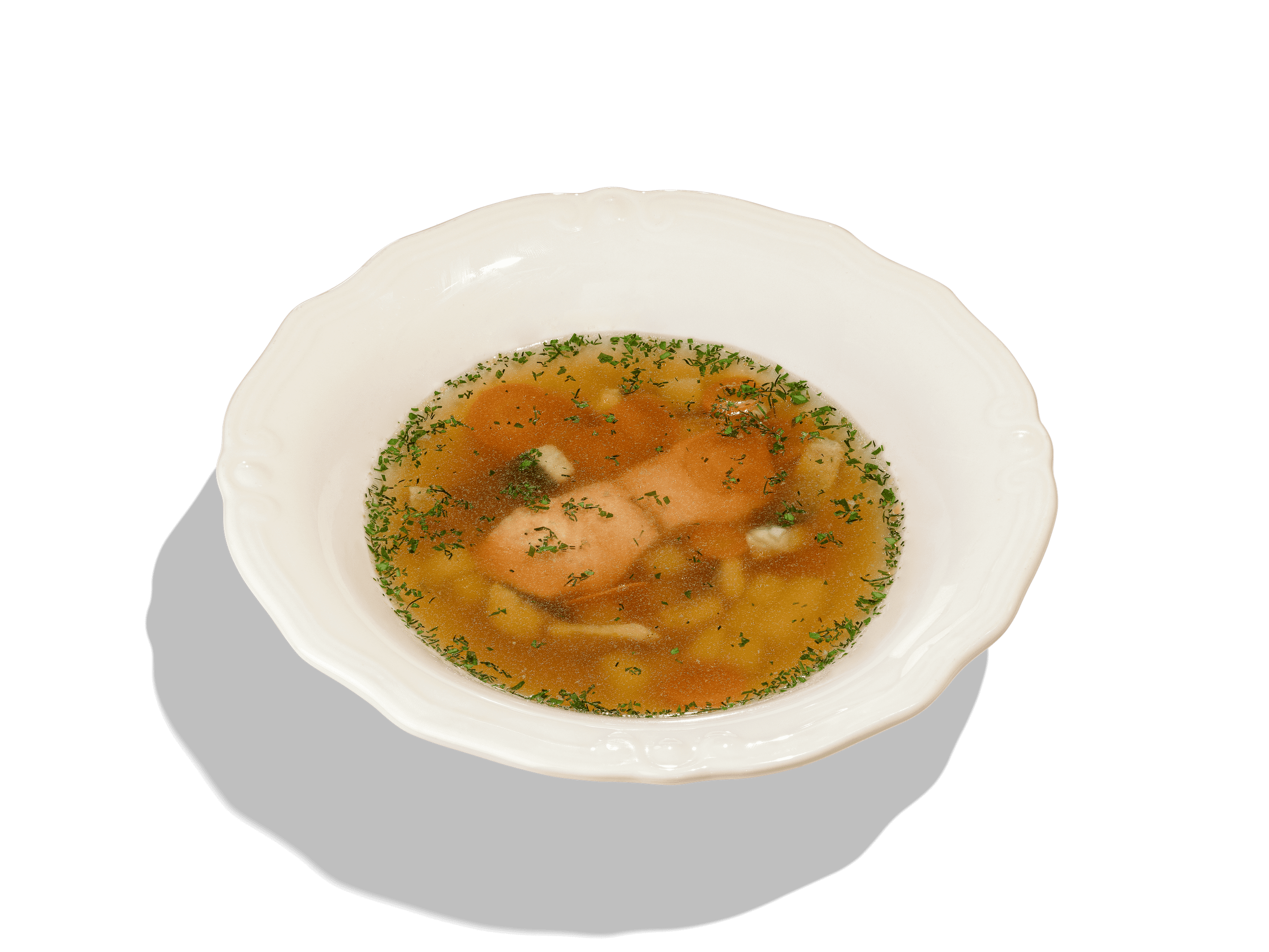 МУРМАНСКАЯ УХА - 750₽. Наваристый суп на рыбном бульоне с кусочками лосося, картофелем, морковью. Украшается свежей зеленью. 