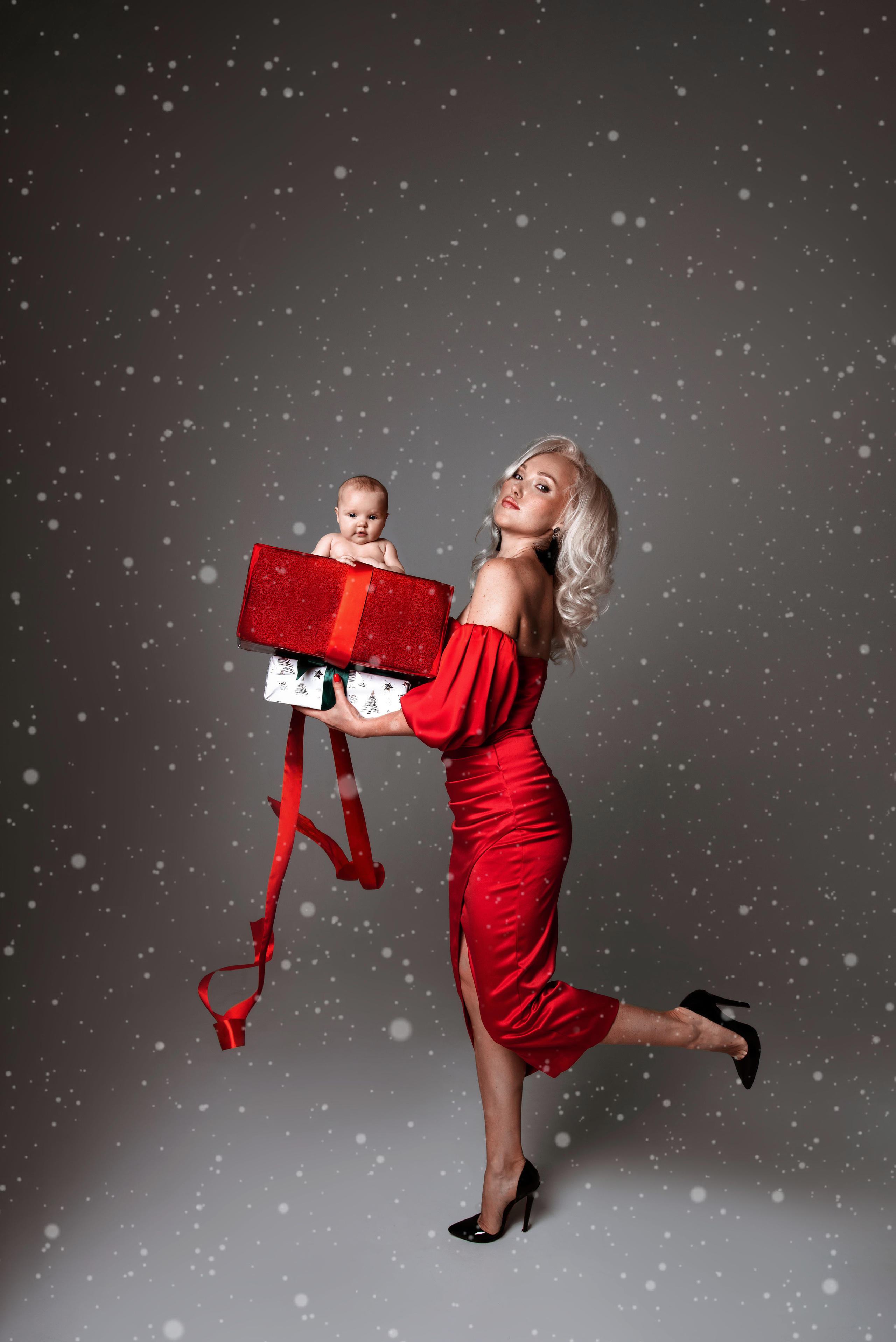 новогодняя фотосессия для беременной 