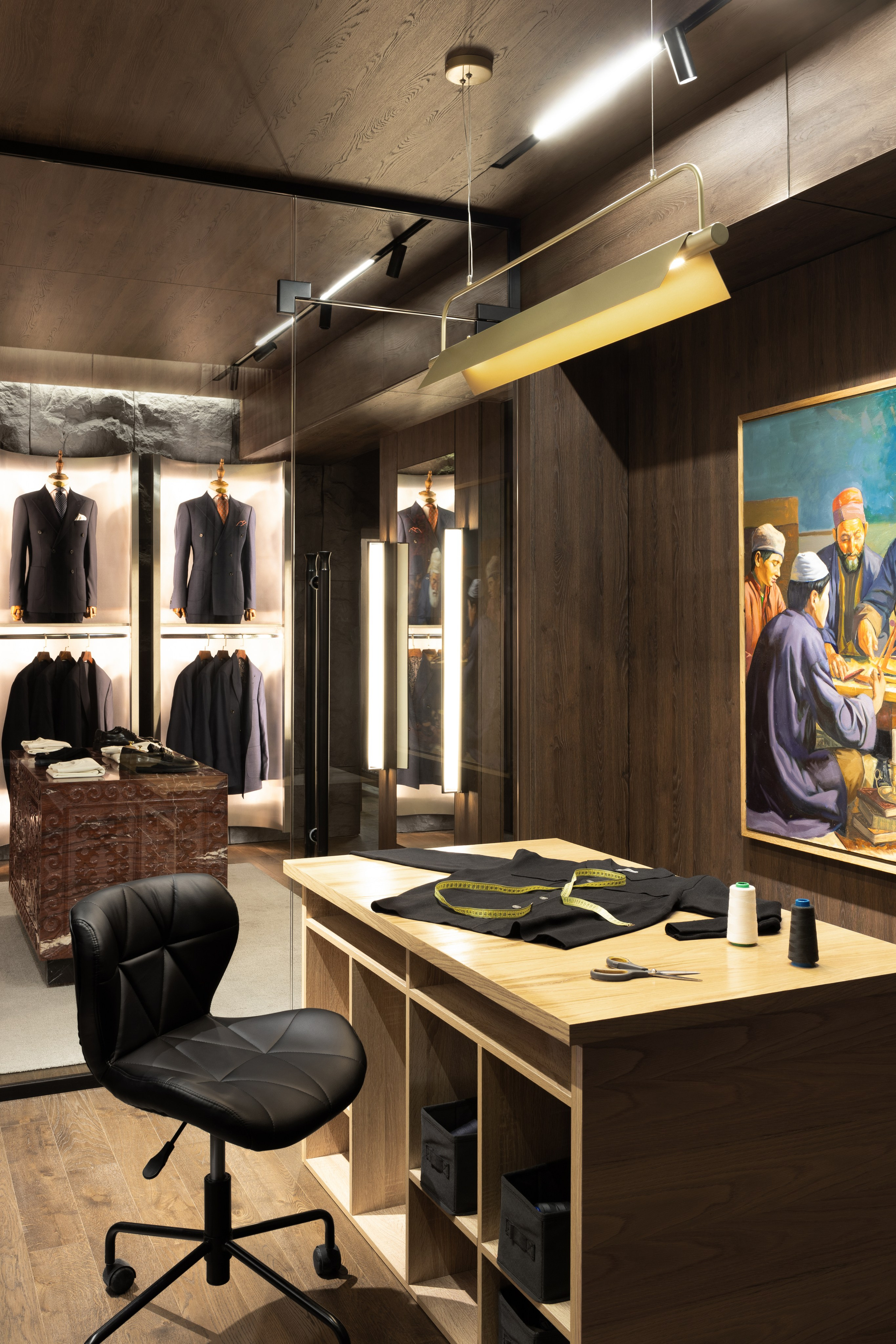 Магазин мужской одежды SHOQAN. Roman Yakunin — interior photographer in Almaty, Kazakhstan