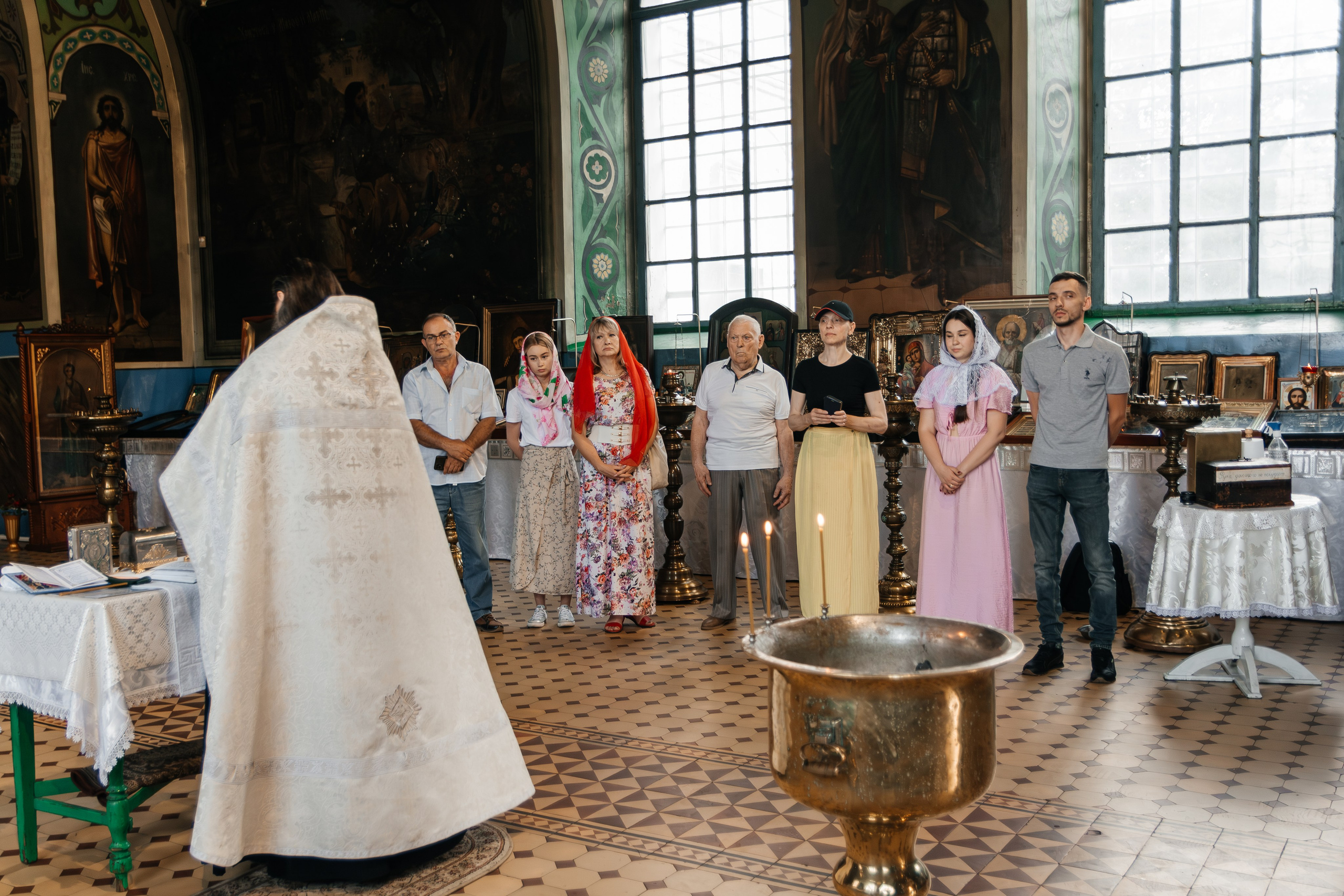 Фотосессия крещения Лукьяна в Обуховке. Семейный и детский фотограф Кущ Наташа