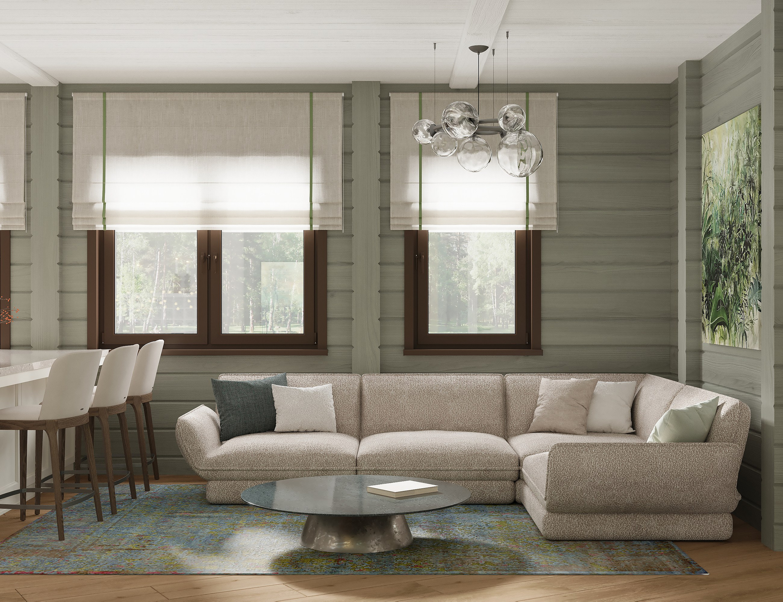 Кухня — гостиная. 3D-дизайнер Кристина Пуляевская