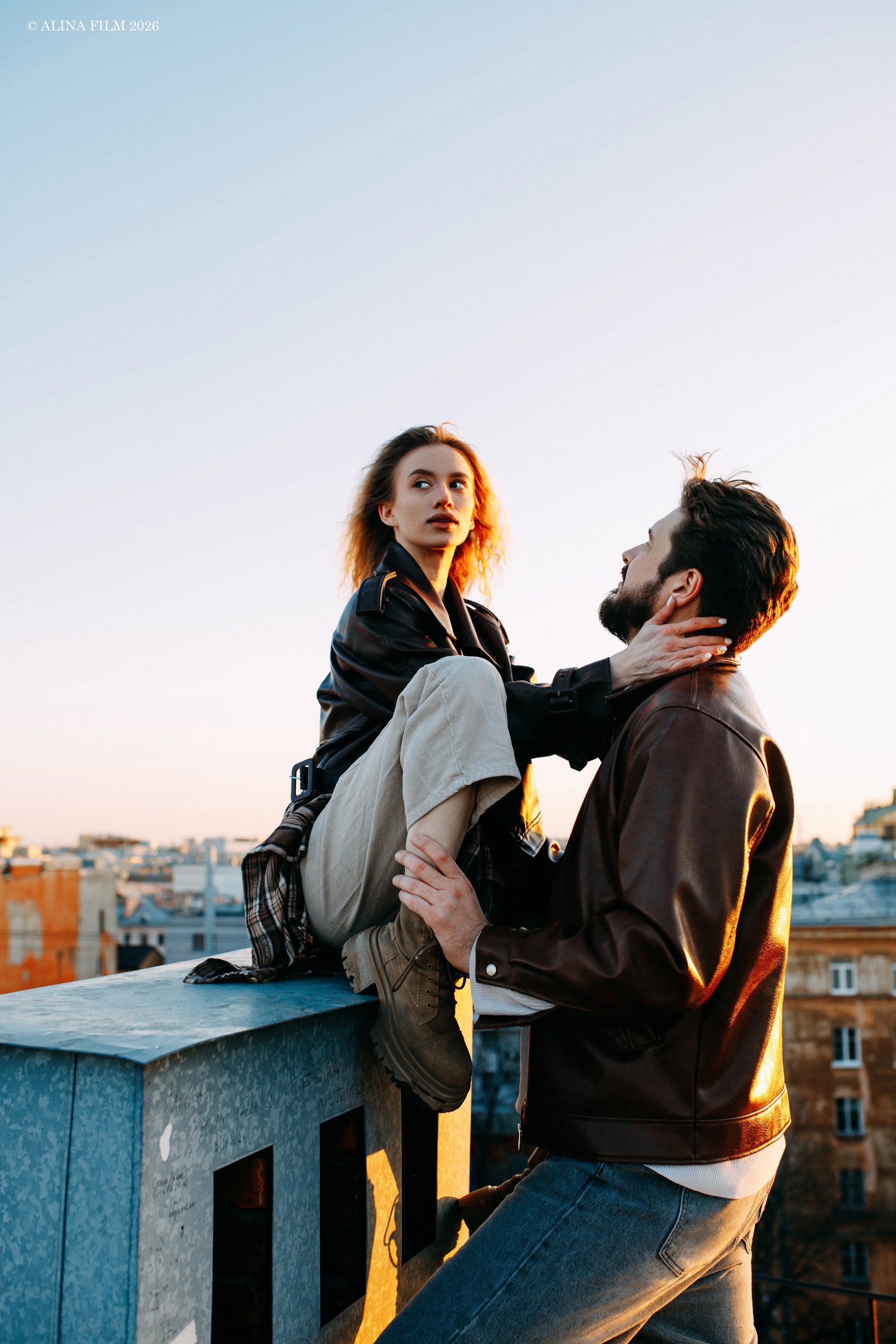 Фотосессия на крыше у Петропавловской крепости. Фотограф в Санкт-Петербурге Alina Film