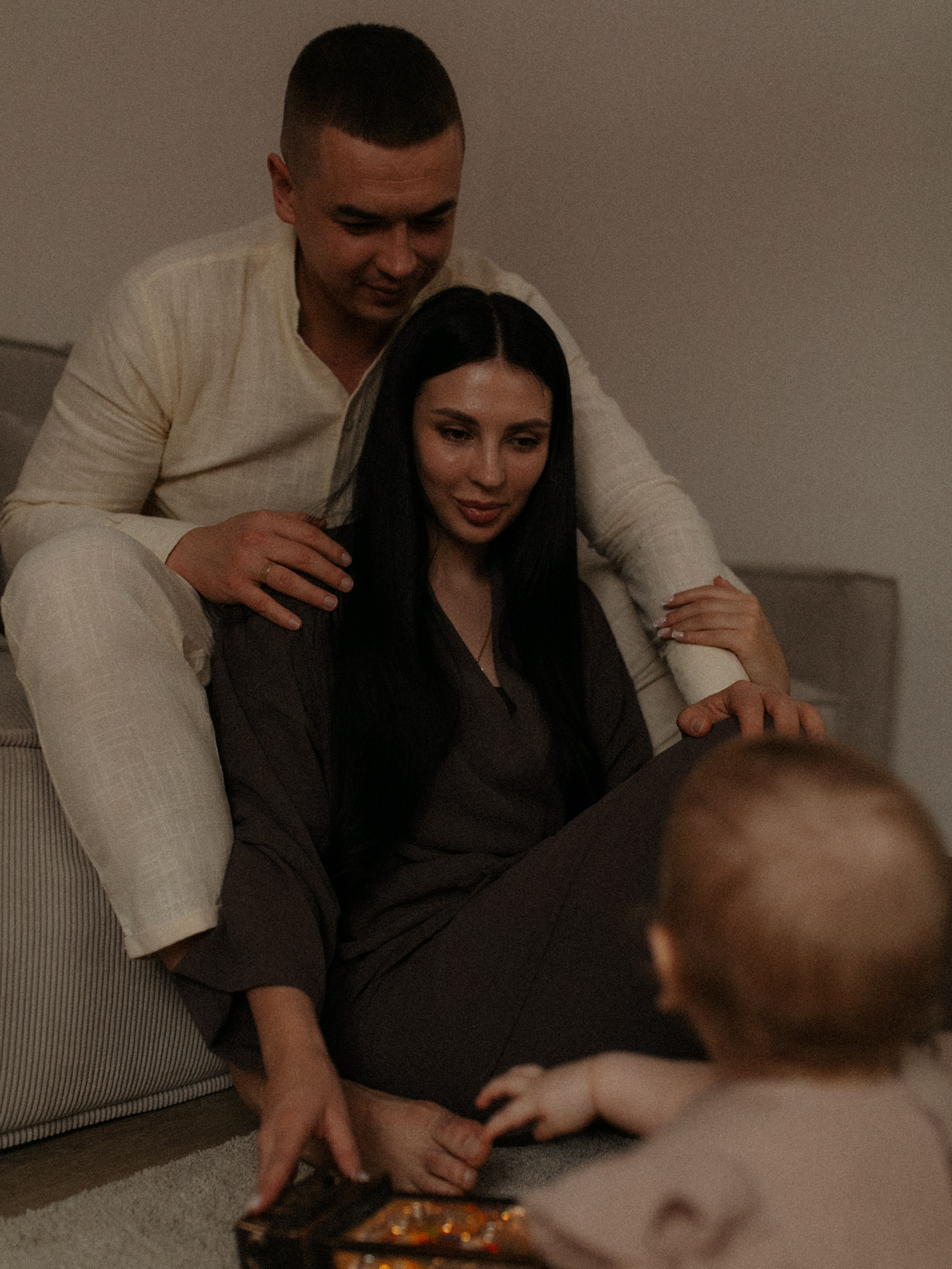 Денис, Юля и крошка Варвара. Семейный фотограф в Москве и Люберцах Юлия Гуськова