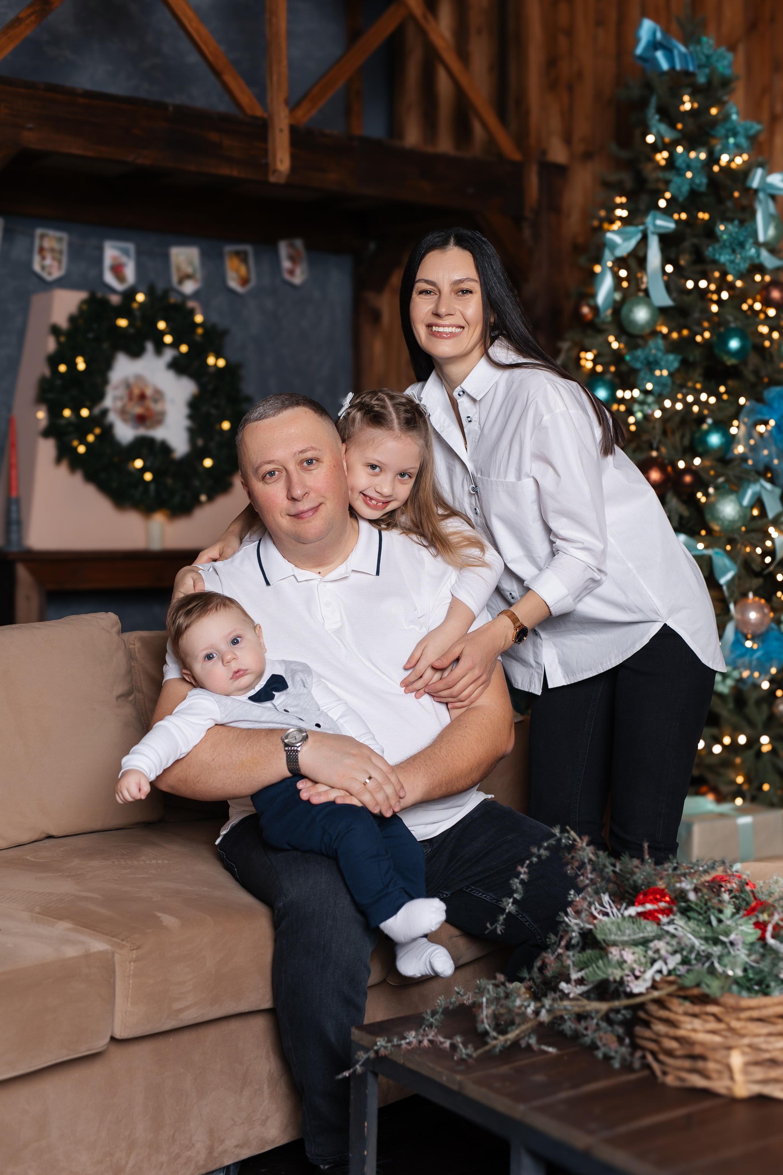Семейная новогодняя фотосессия