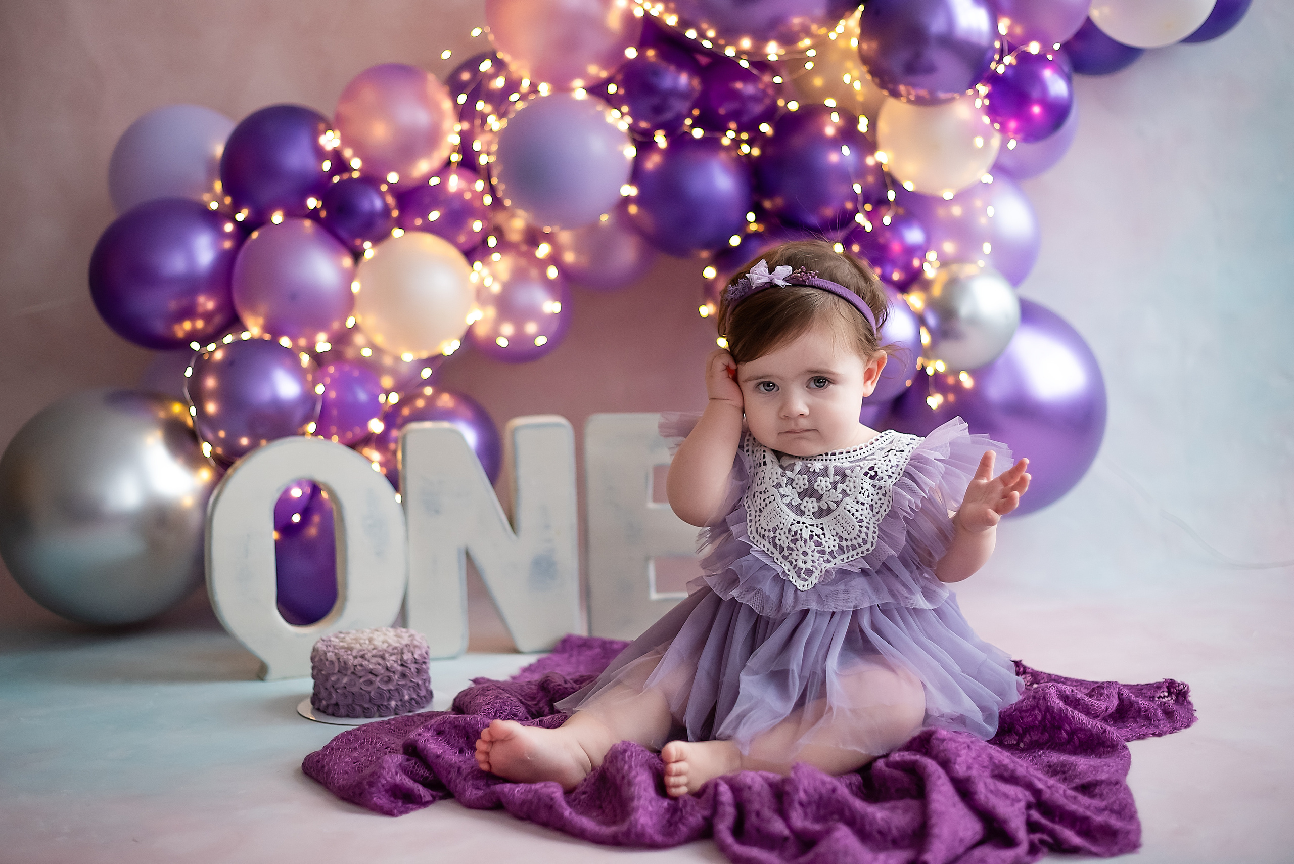 Фиолетовое годовасие. Детский фотограф в Санкт-Петербурге Татьяна Карпенко