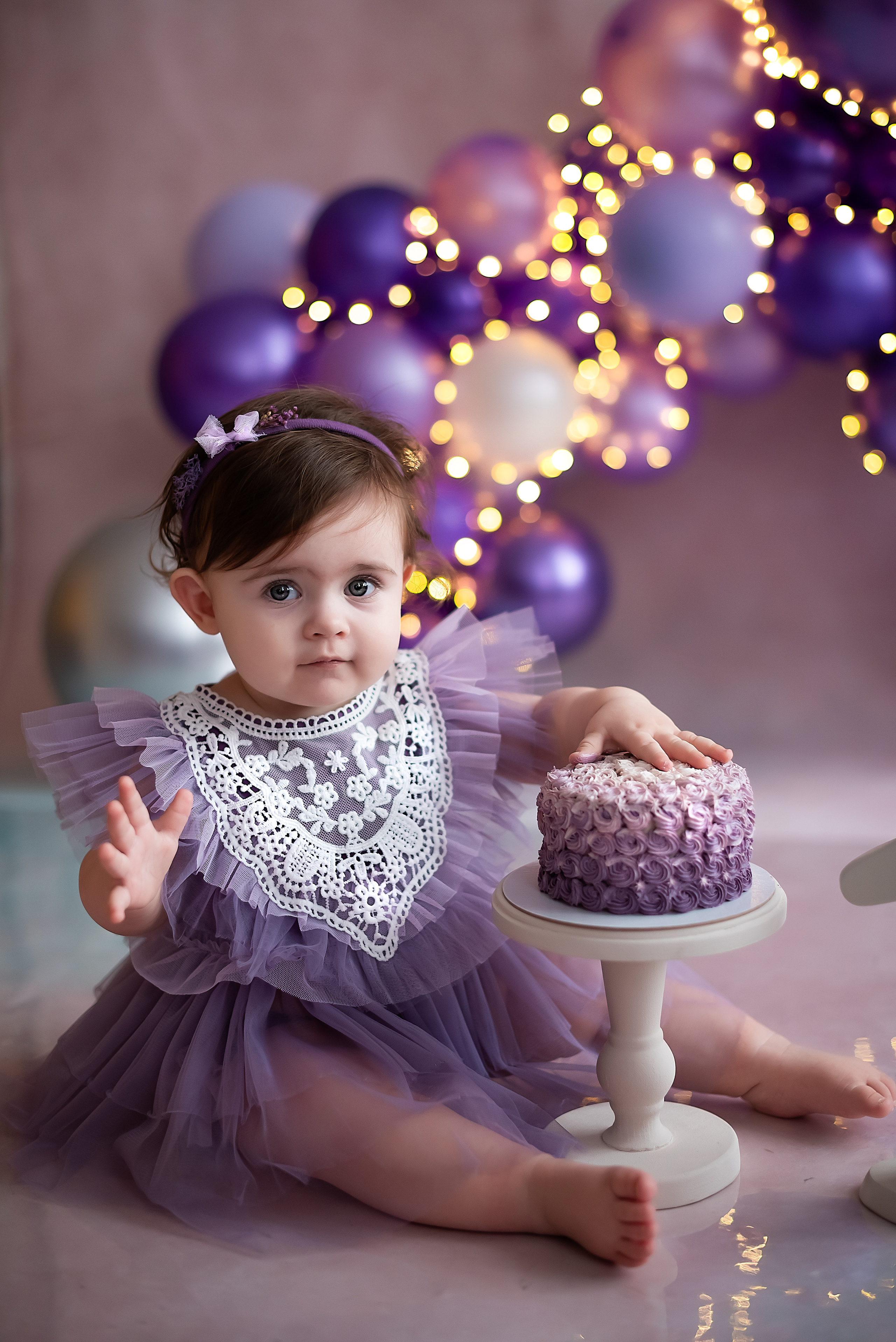Фиолетовое годовасие. Детский фотограф в Санкт-Петербурге Татьяна Карпенко