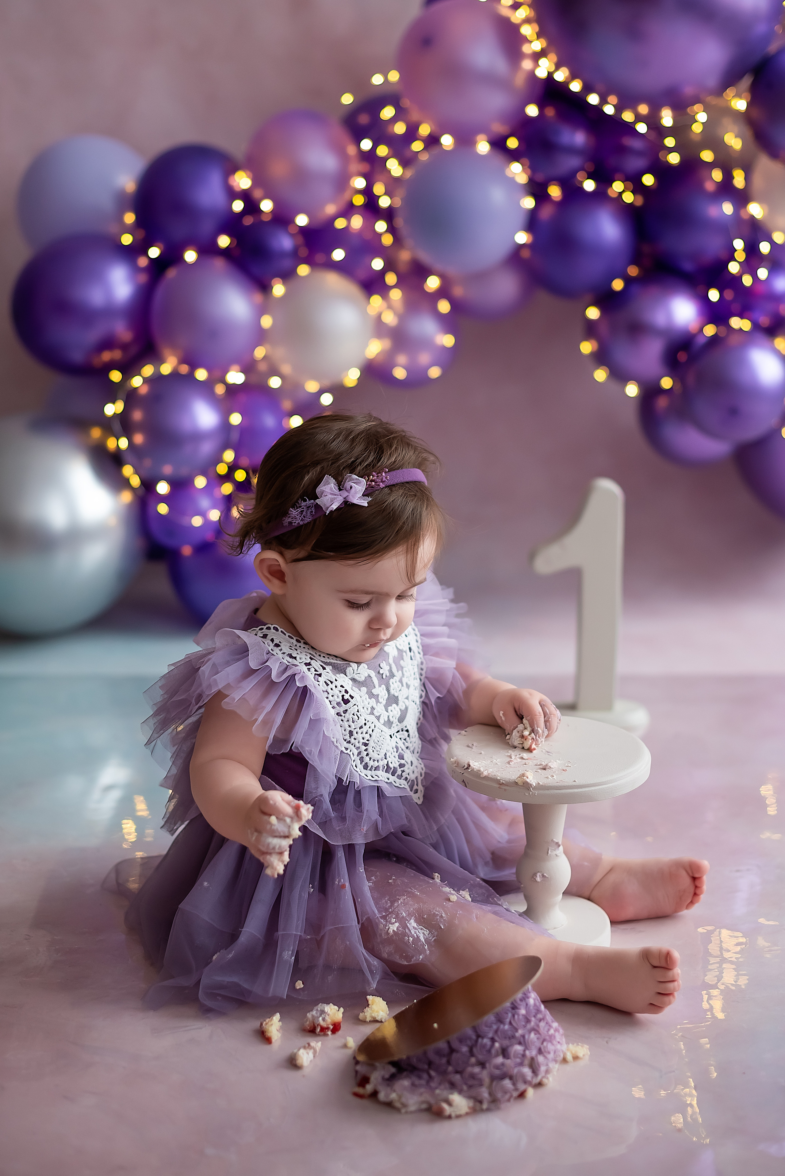 Фиолетовое годовасие. Детский фотограф в Санкт-Петербурге Татьяна Карпенко