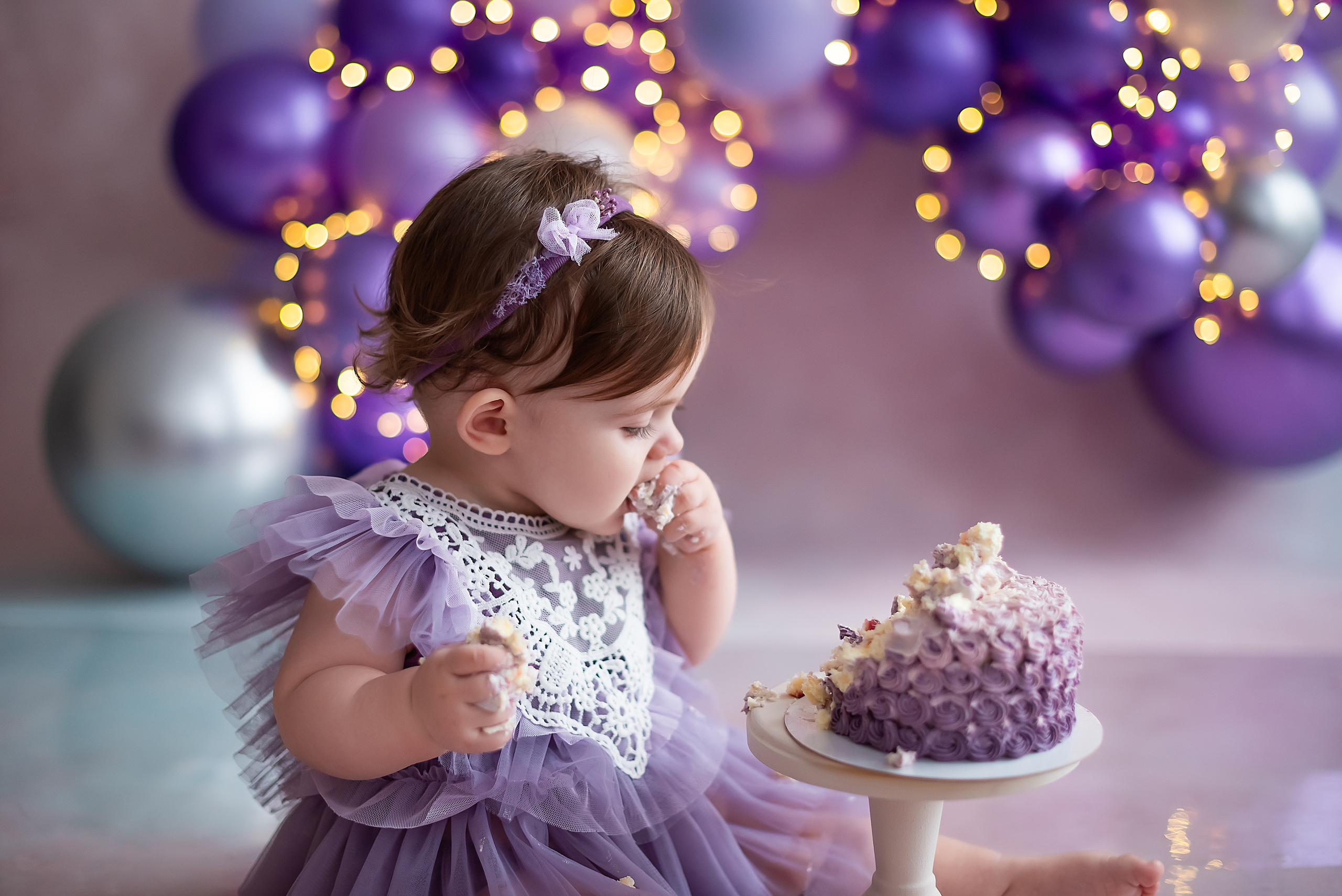 Фиолетовое годовасие. Детский фотограф в Санкт-Петербурге Татьяна Карпенко