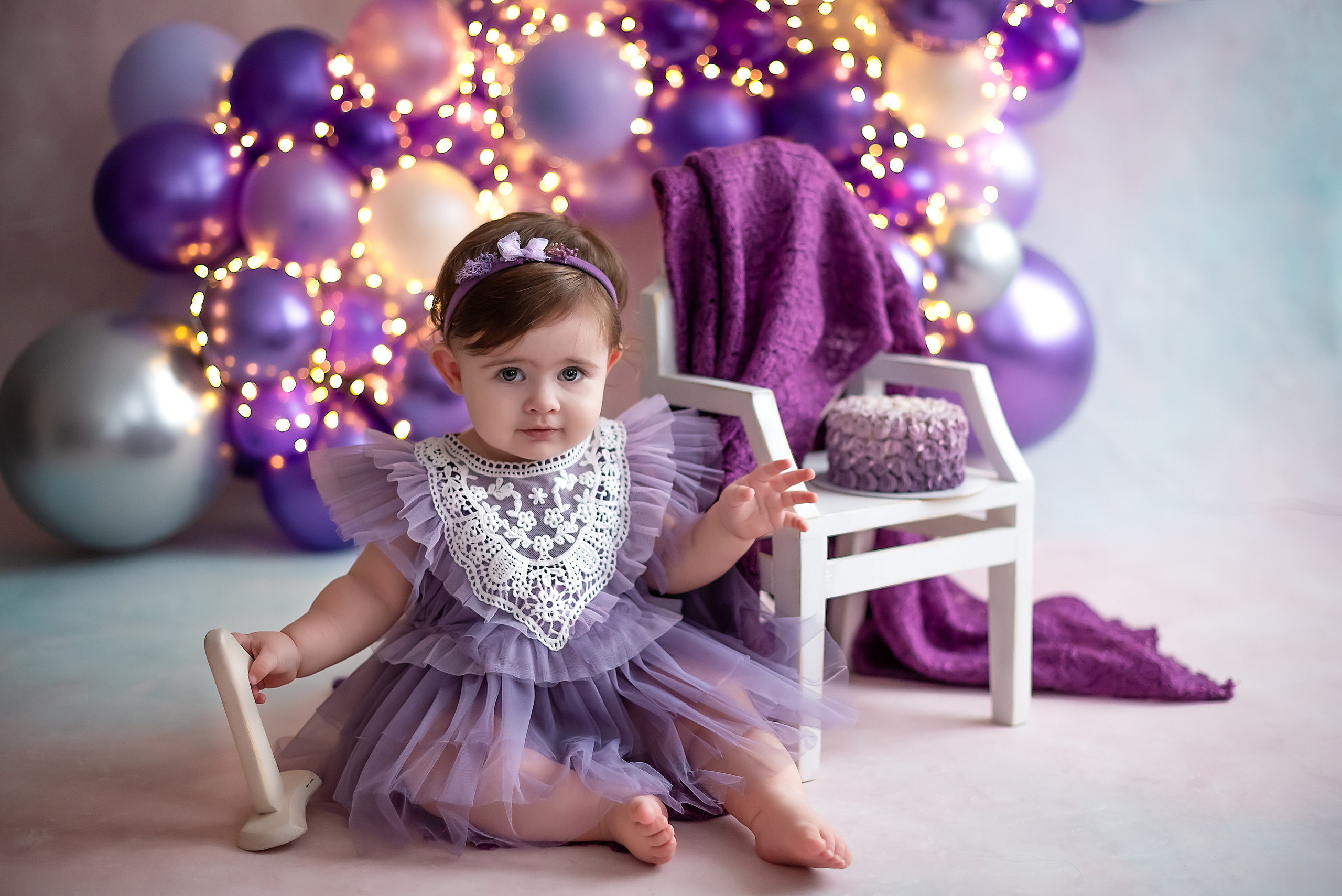 Фиолетовое годовасие. Детский фотограф в Санкт-Петербурге Татьяна Карпенко