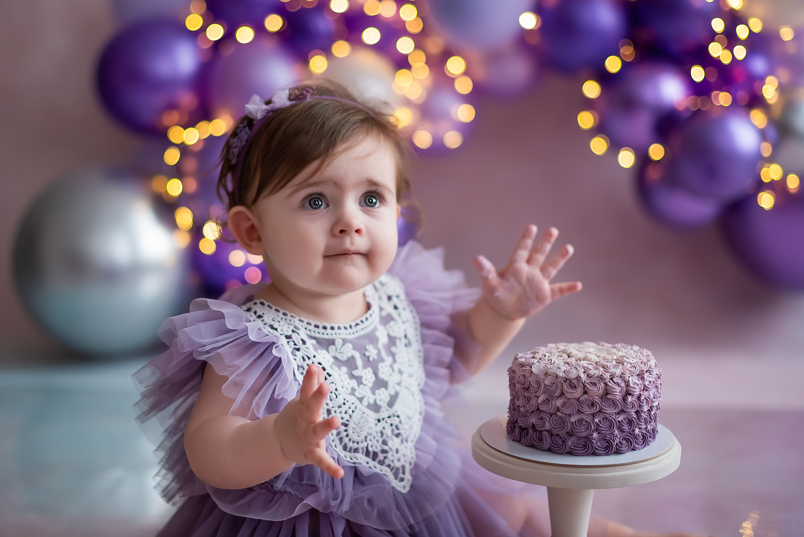 Фиолетовое годовасие. Детский фотограф в Санкт-Петербурге Татьяна Карпенко