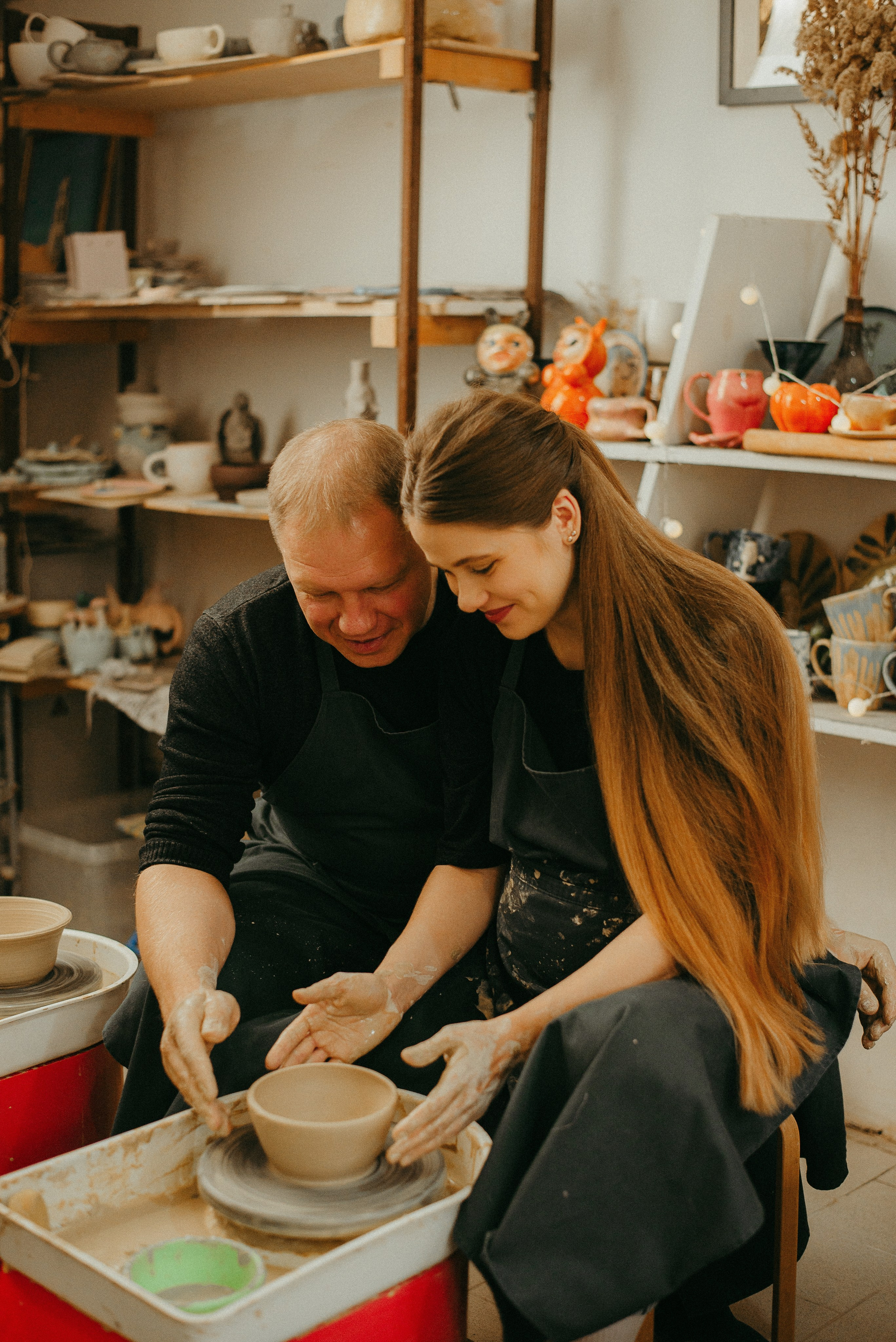 Троицкие в гончарной мастерской. Семейный и детский фотограф Иваново Ксения Азаренкова