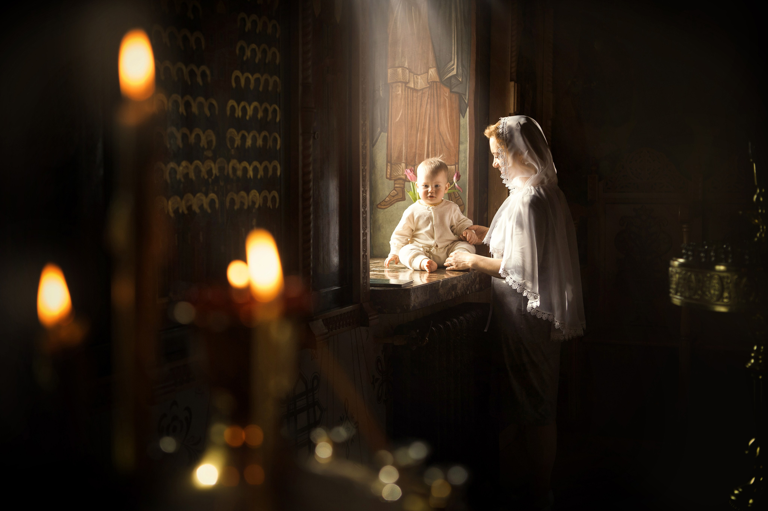 Творческая фотосъёмка «В храме». Ирина Загоскина — портретные фотосессии в Москве