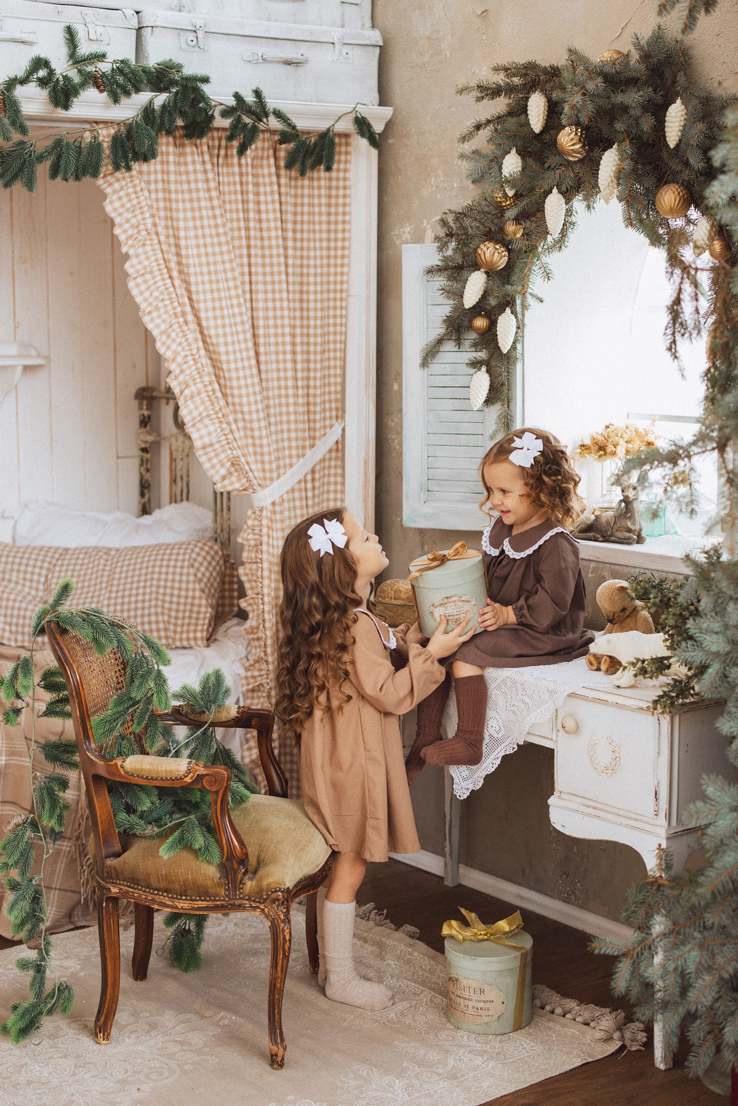 Новогодняя фотосессия в стиле Винтаж. Семейный и детский фотограф в Краснодаре Анна Трашкова