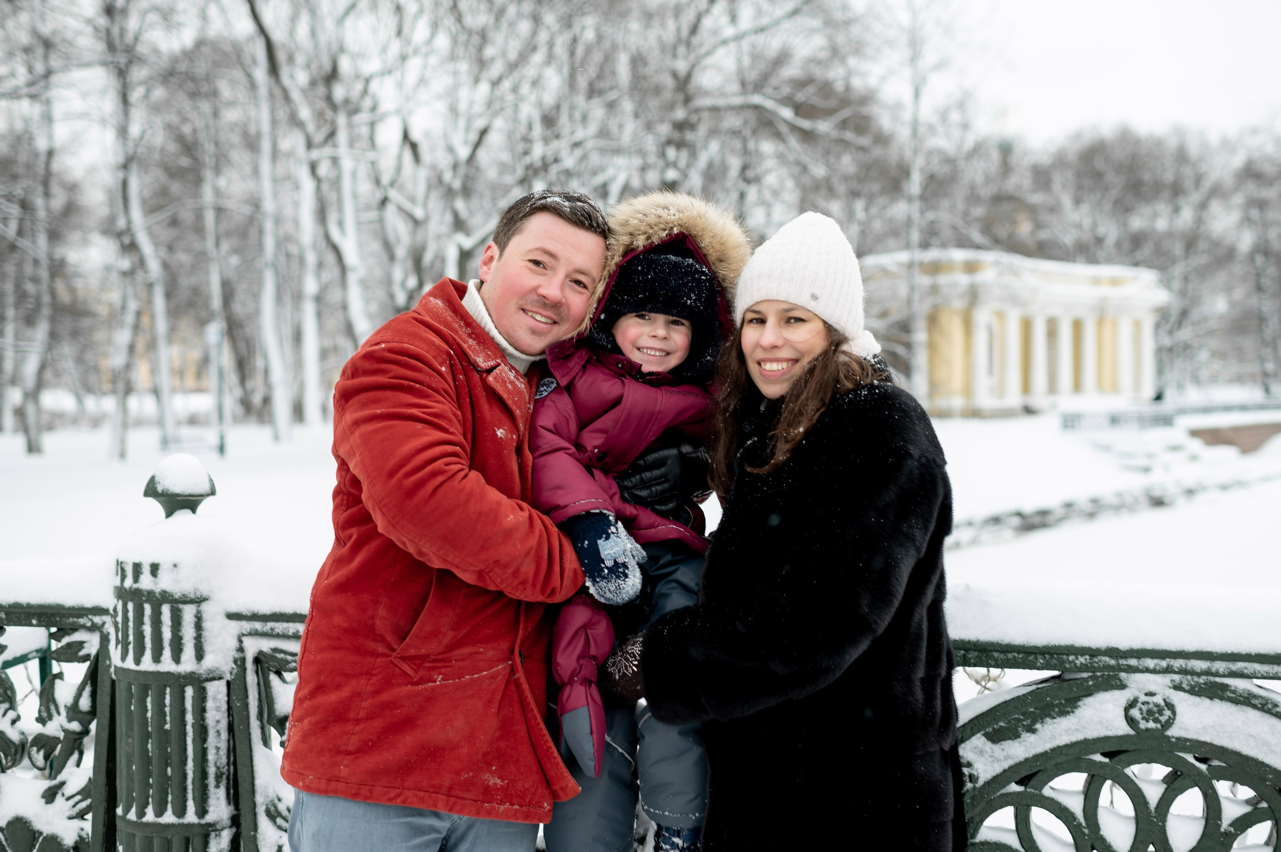 Зимняя прогулка Валерия, Андрей и Егор. Портретный, семейный и свадебный фотограф в Санкт-Петербурге и в Пушкине Ширяев Денис