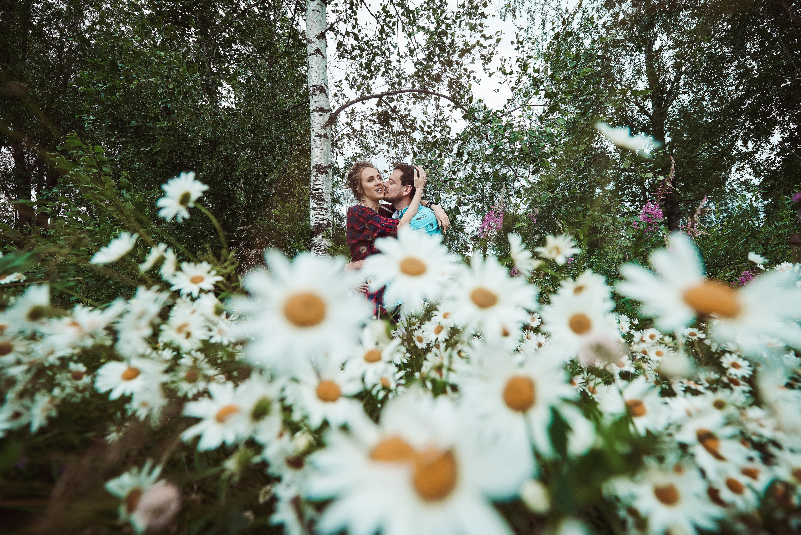 Александра и Вячеслав (фотосессия Love story на природе). Портретный, семейный и свадебный фотограф в Санкт-Петербурге и в Пушкине Ширяев Денис