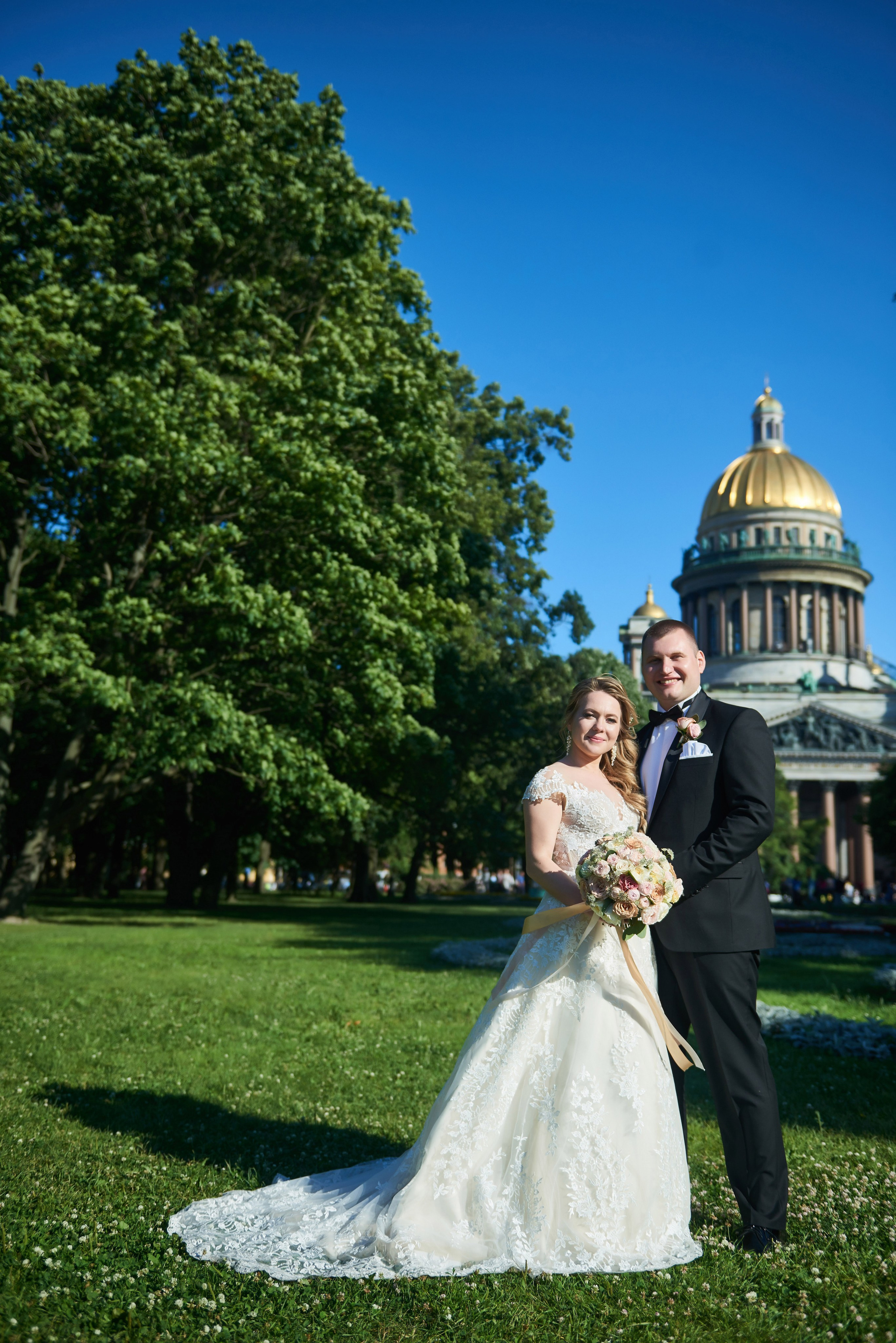 Юлия и Антон (Первый Дворец Бракосочетания, прогулка на Елагином острове). Портретный, семейный и свадебный фотограф в Санкт-Петербурге и в Пушкине Ширяев Денис