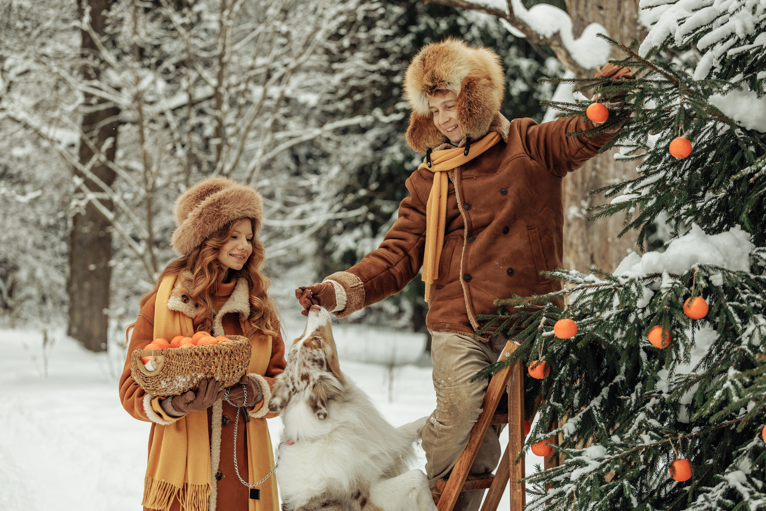Зимний портрет для Антонины и Романа. Портретный фотограф в Москве Екатерина Богдасарова
