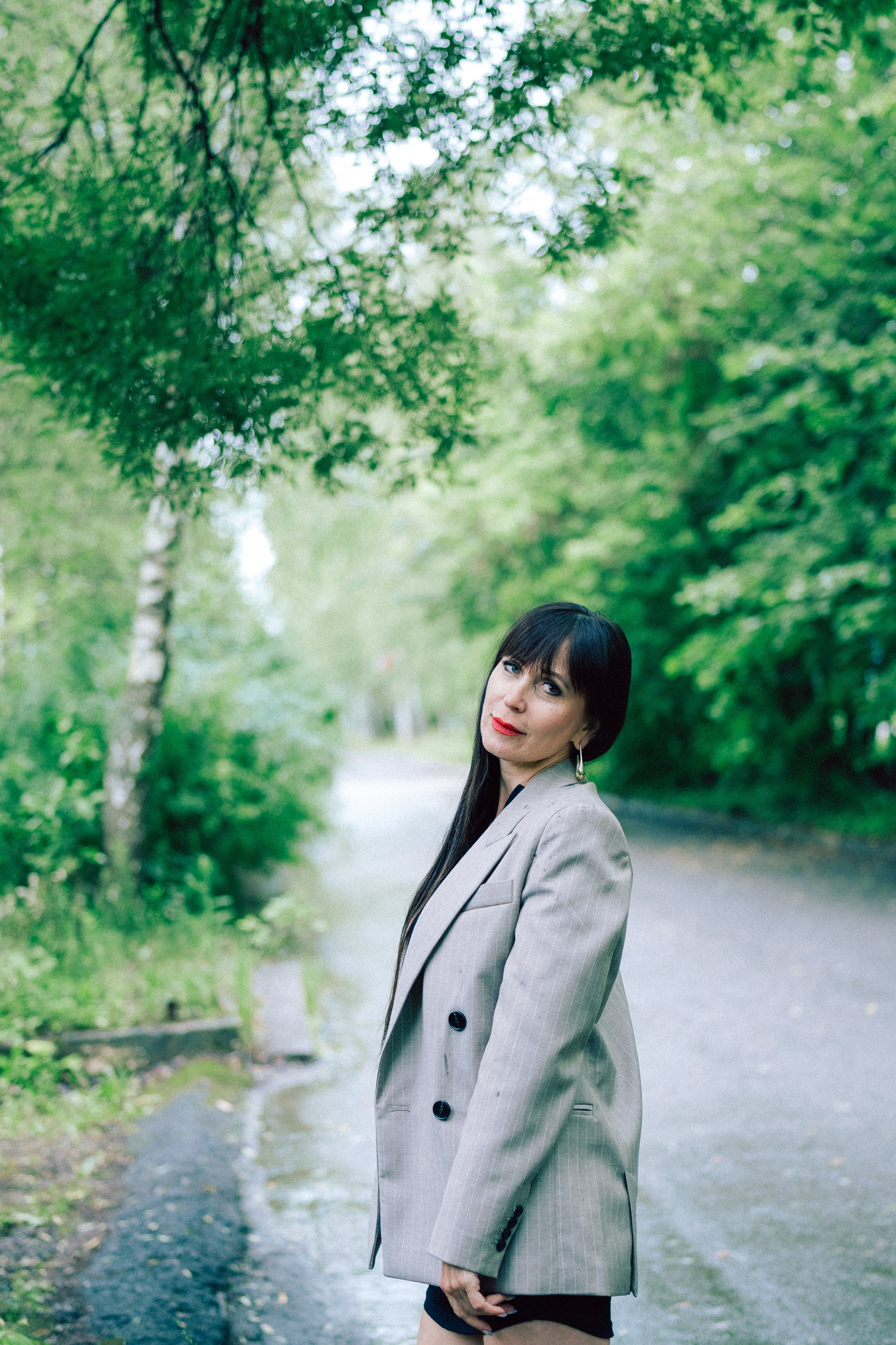 Галина (прогулка под дождём). Фотограф в Москве