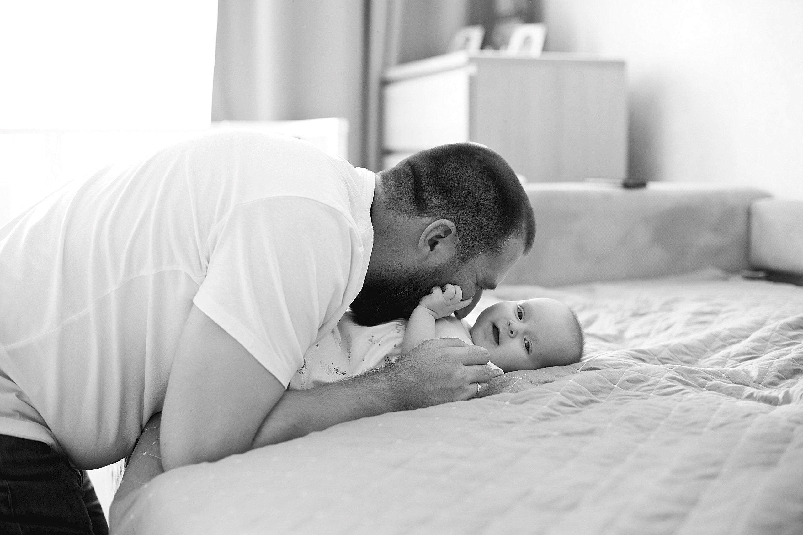 Домашнии ЧБ Истории. Фотограф новорожденных и детей до года в Новосибирске Ka