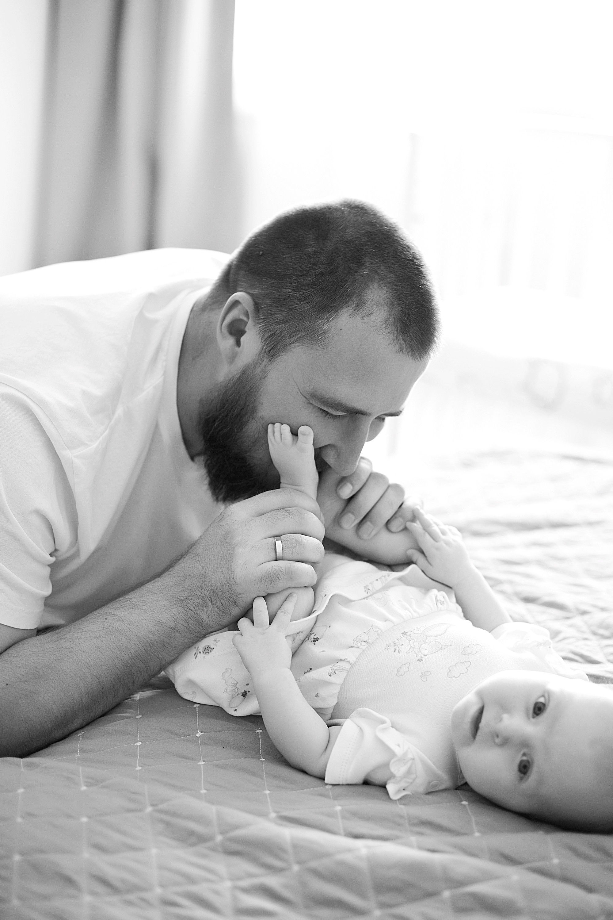 Домашнии ЧБ Истории. Фотограф новорожденных и детей до года в Новосибирске Ka