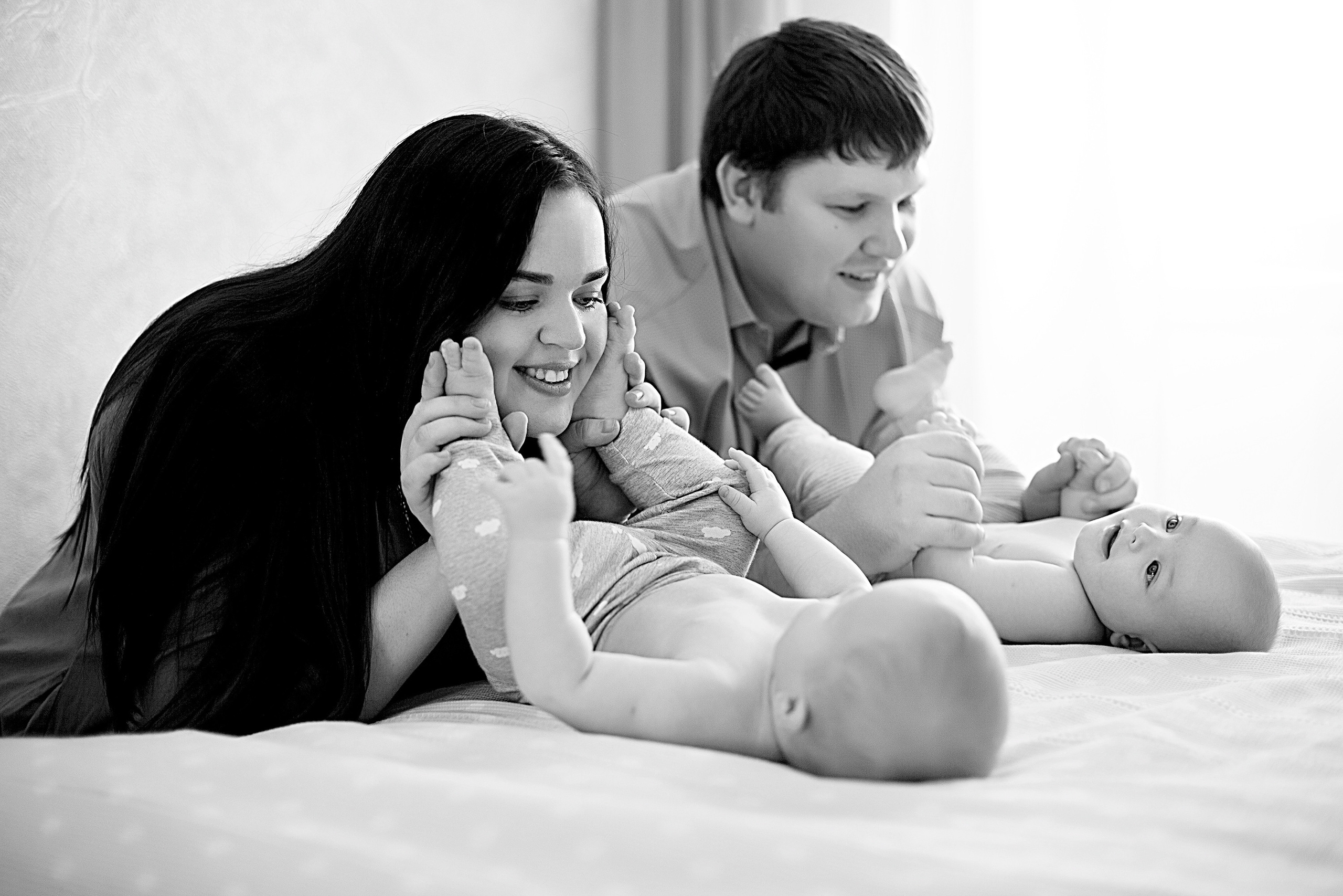 Домашнии ЧБ Истории. Фотограф новорожденных и детей до года в Новосибирске Ka