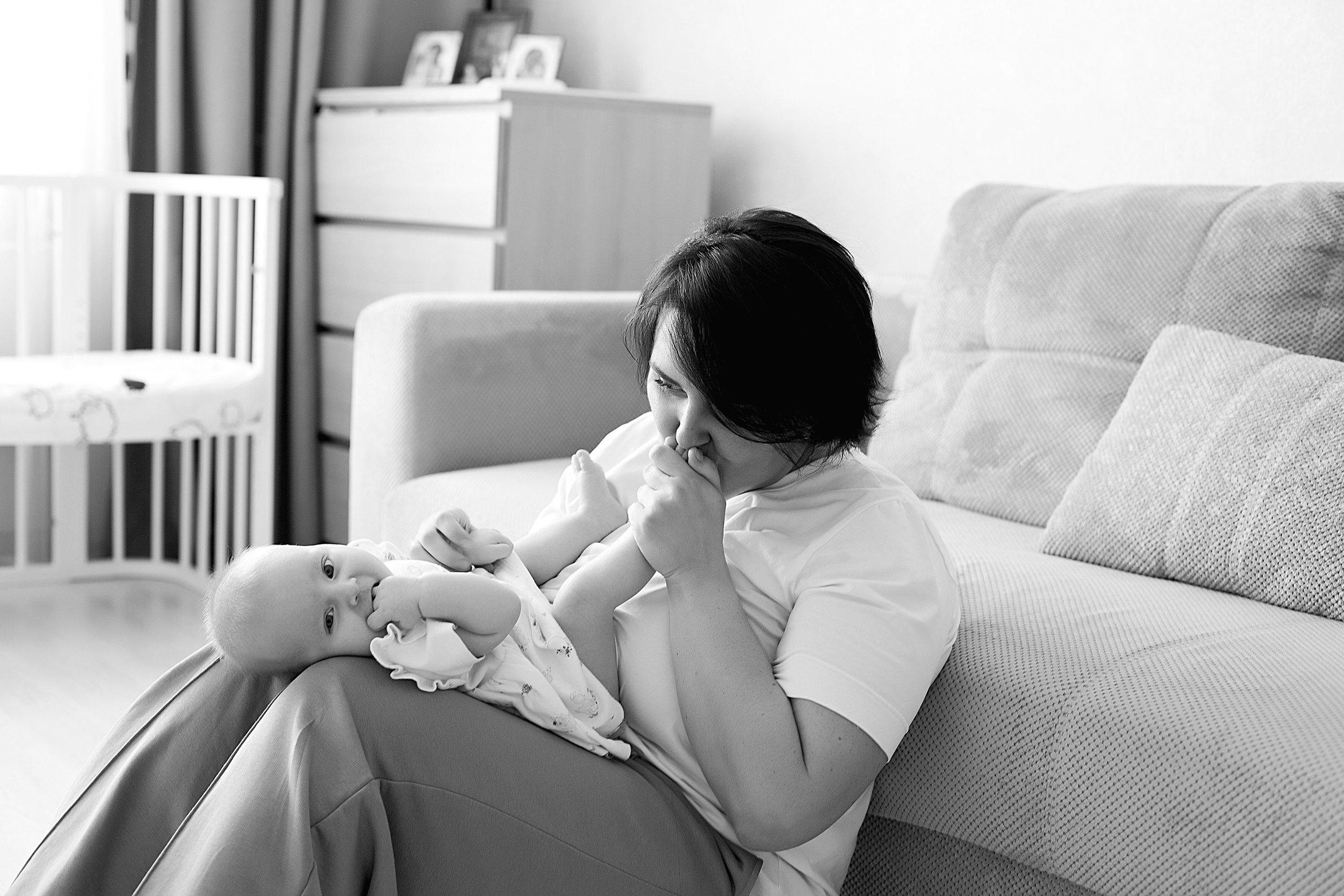 Домашнии ЧБ Истории. Фотограф новорожденных и детей до года в Новосибирске Ka