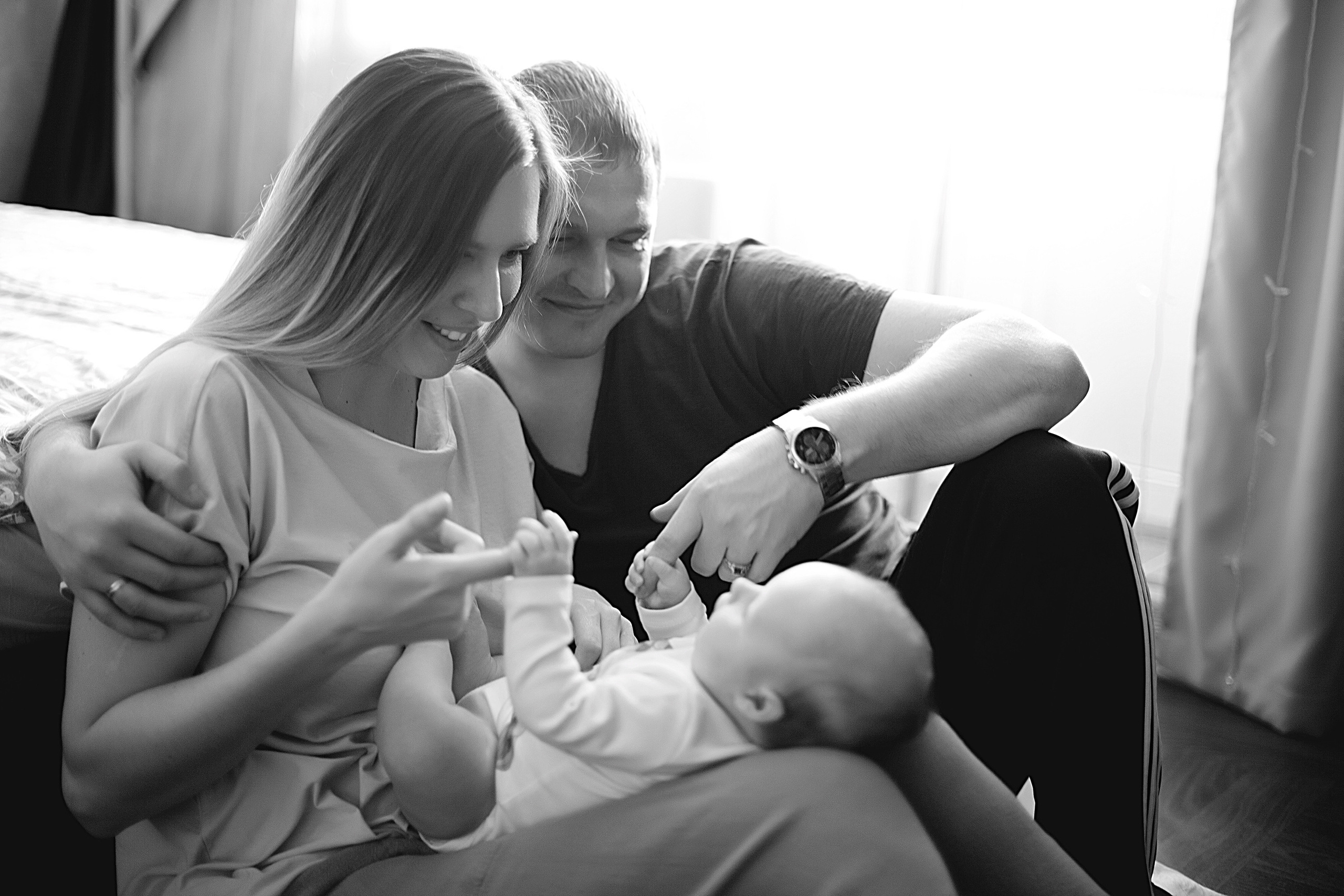 Домашнии ЧБ Истории. Фотограф новорожденных и детей до года в Новосибирске Ka