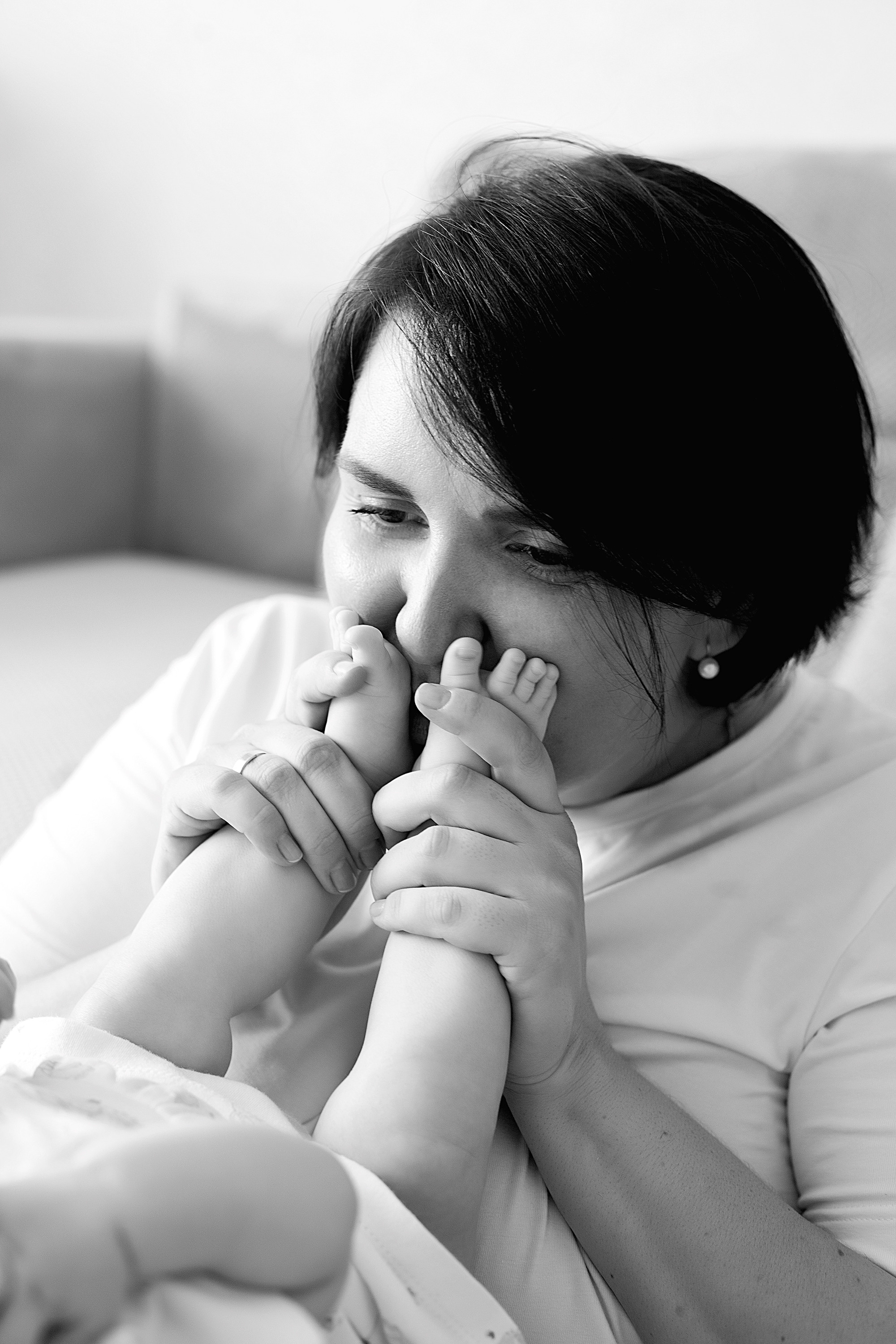 Домашнии ЧБ Истории. Фотограф новорожденных и детей до года в Новосибирске Ka