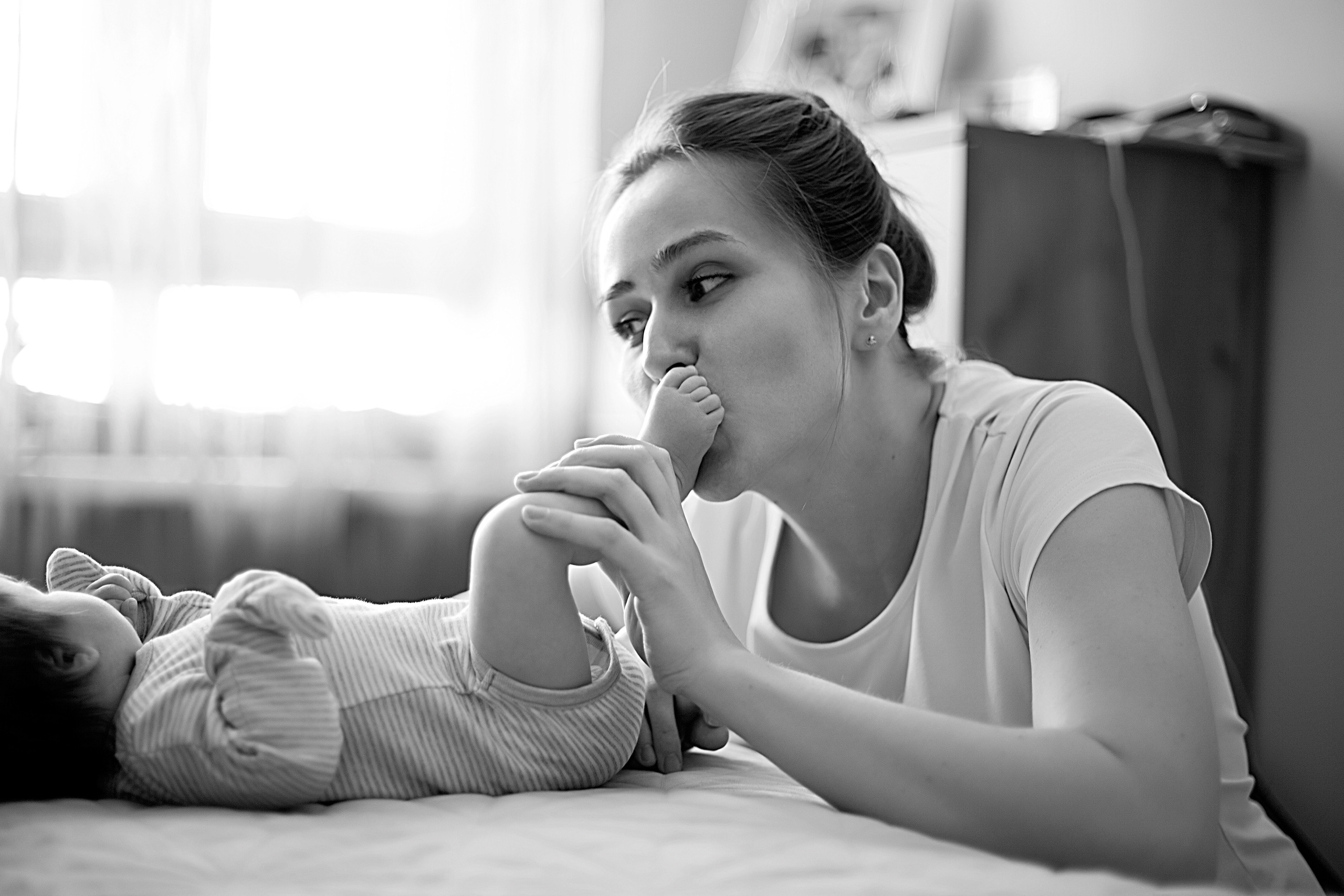 Домашнии ЧБ Истории. Фотограф новорожденных и детей до года в Новосибирске Ka