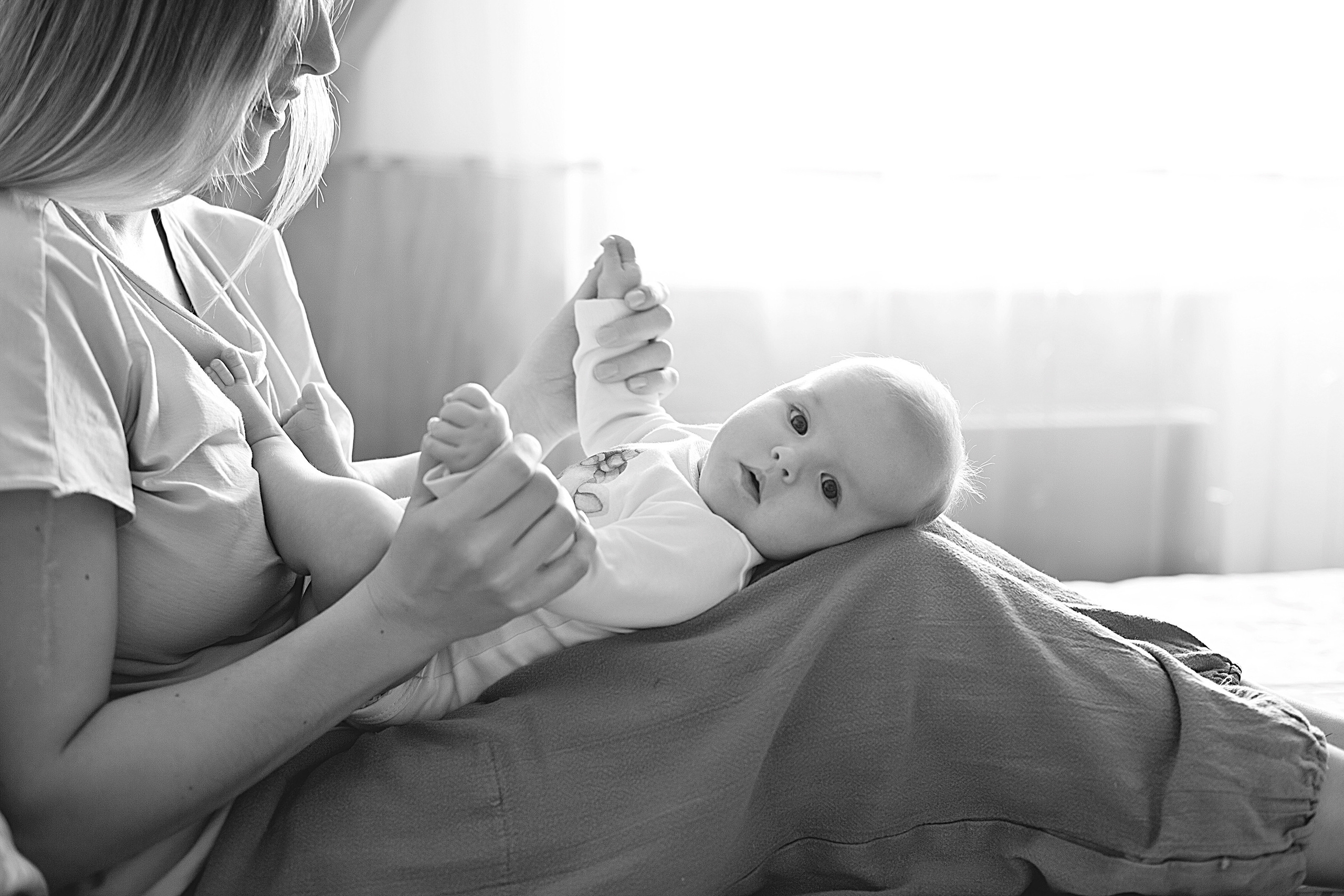 Домашнии ЧБ Истории. Фотограф новорожденных и детей до года в Новосибирске Ka