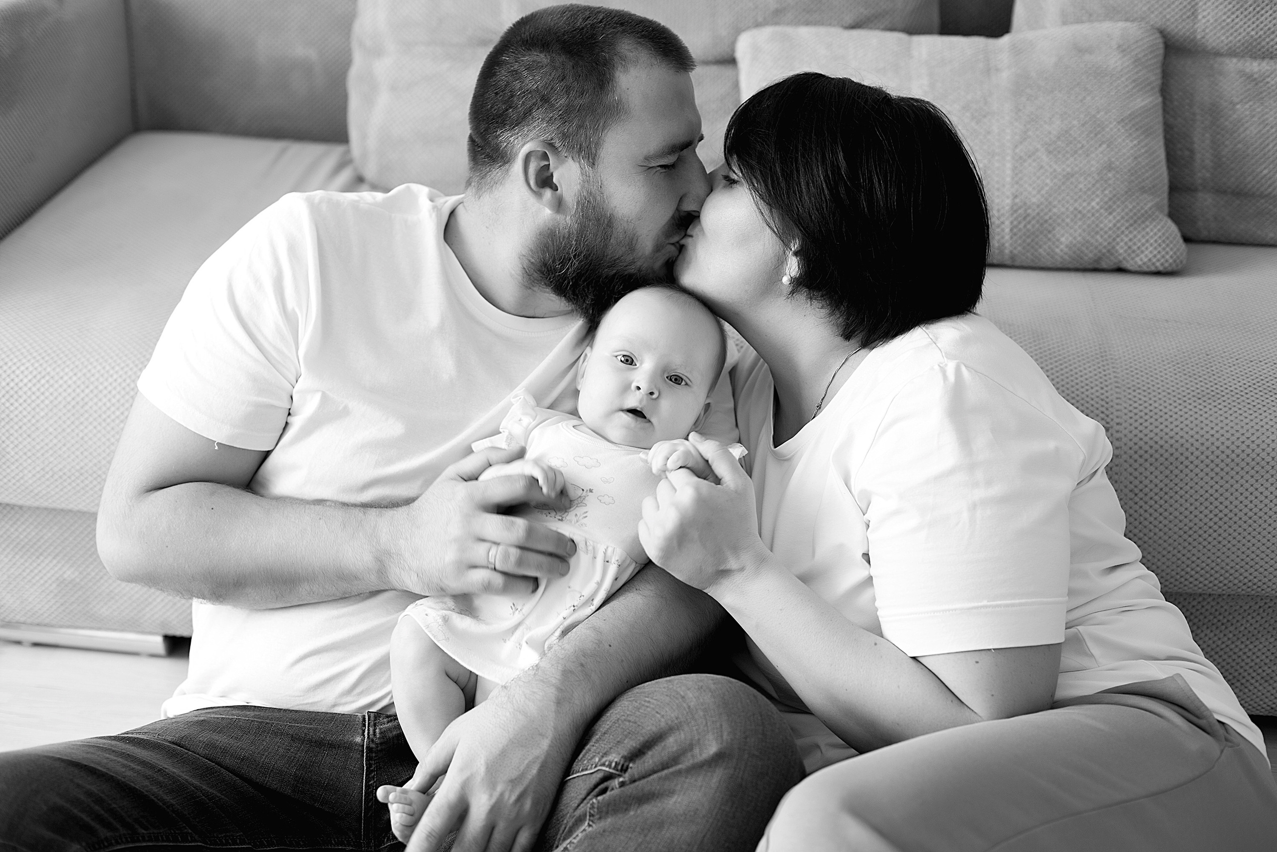 Домашнии ЧБ Истории. Фотограф новорожденных и детей до года в Новосибирске Ka