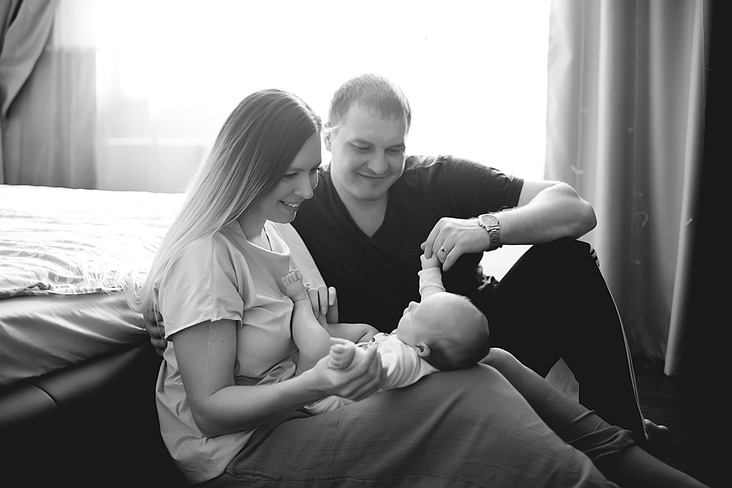 Домашнии ЧБ Истории. Фотограф новорожденных и детей до года в Новосибирске Ka